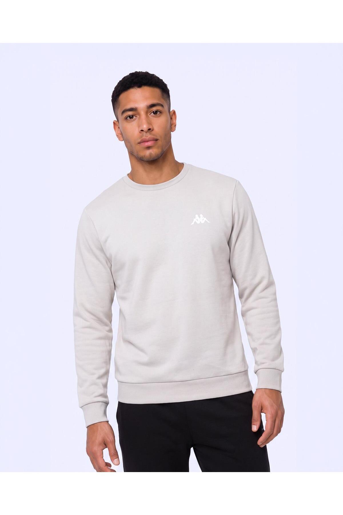 Kappa Tanner Erkek Taş Rengi Regular Sweatshirt görsel 4
