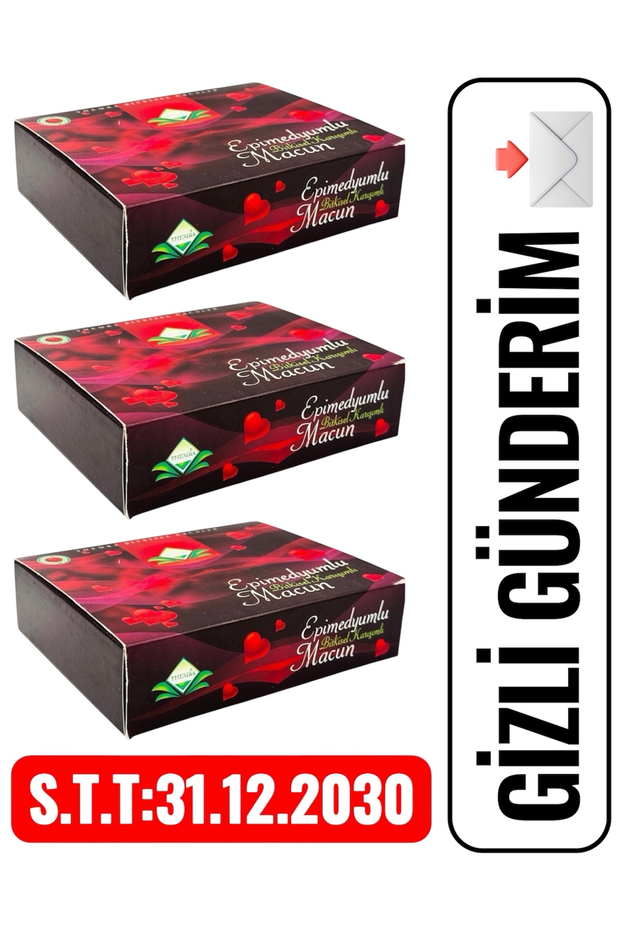 Themra Bal Ginsengli Bitkisel Karışımlı Mesir Epimedyümlü1 Kuvvet Güç Performanse Macun 3 Kutu 12X12 Gr — 8655667766