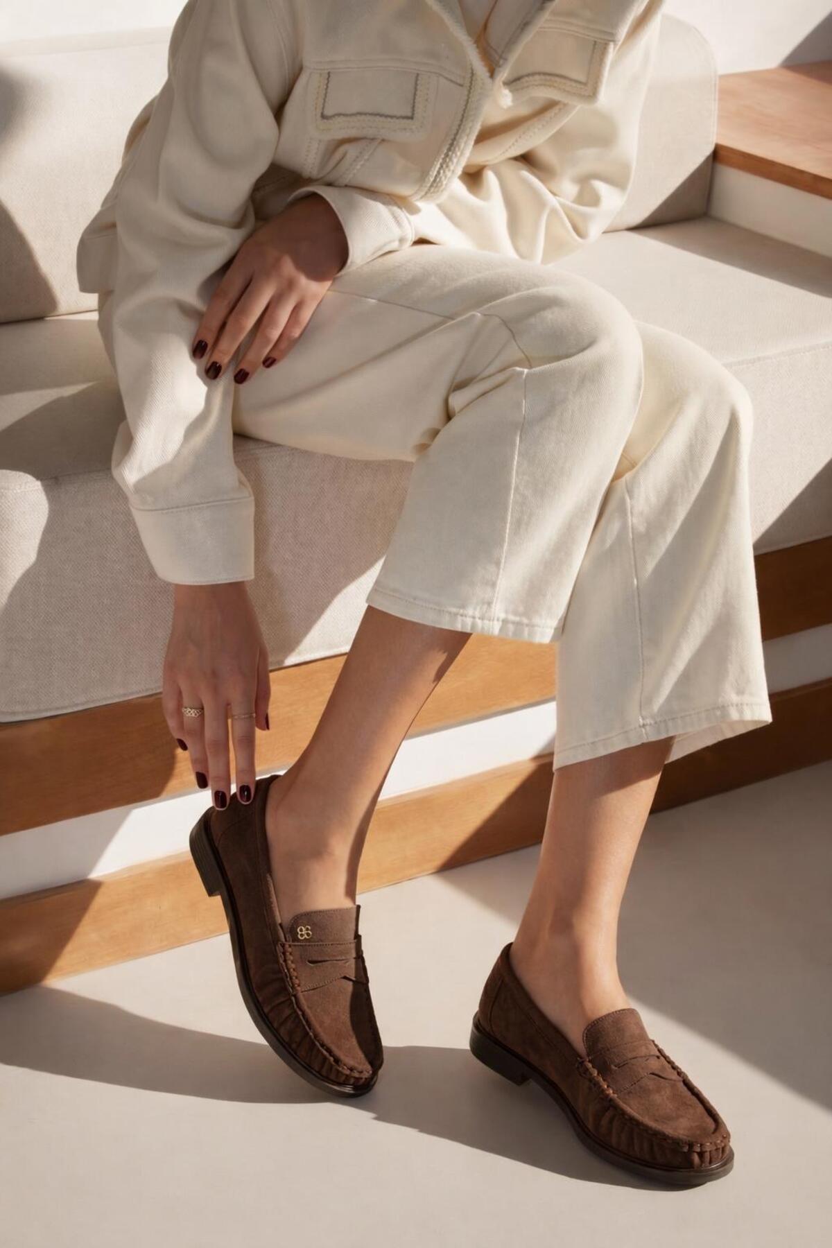 Bambi Kahve Kadın Loafer Ayakkabı K01503728372