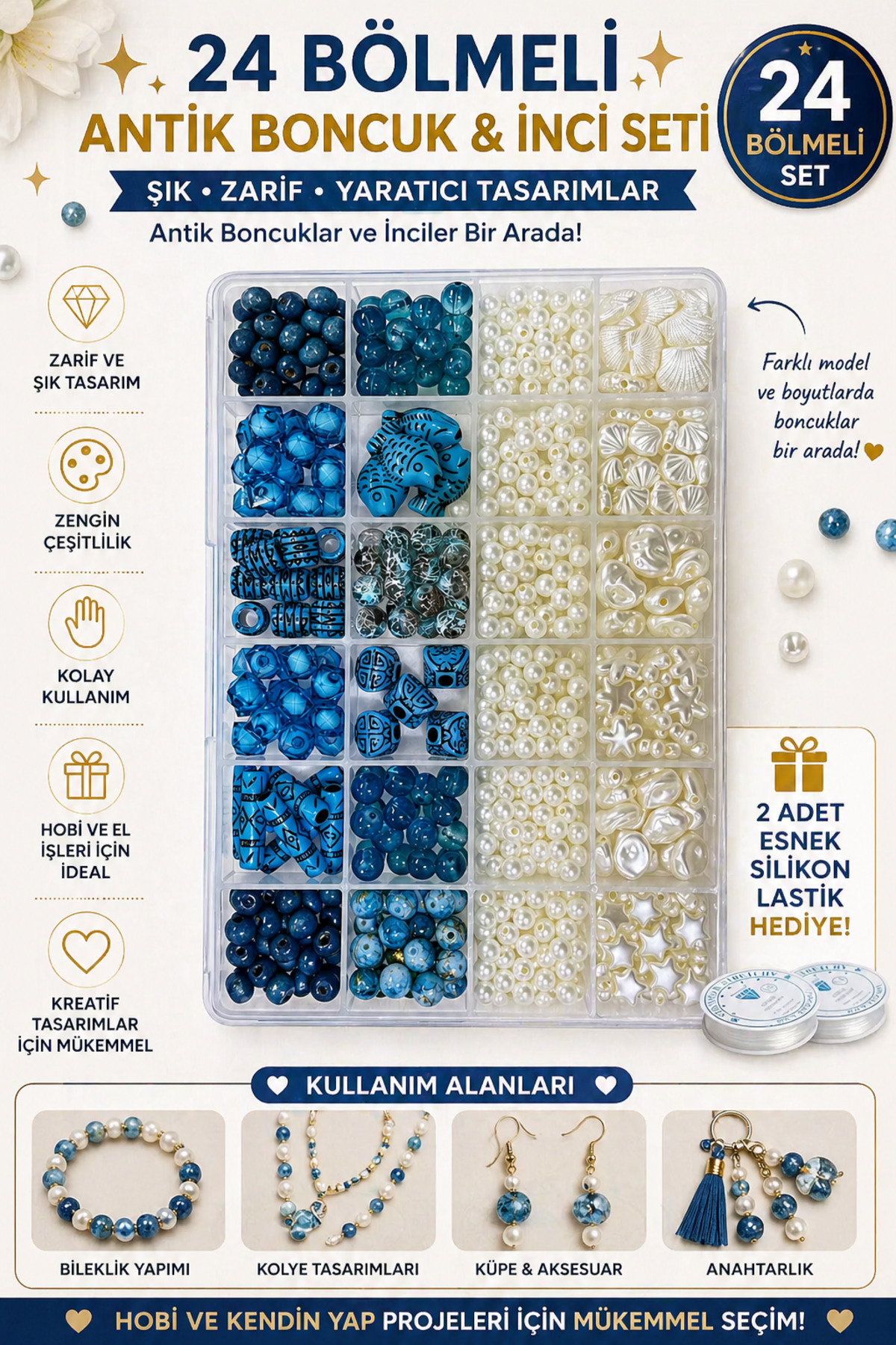 Maho様用　雑貨 By MO Accessories YENİ SEZON Otantik Akrilik Boncuklarla Takı