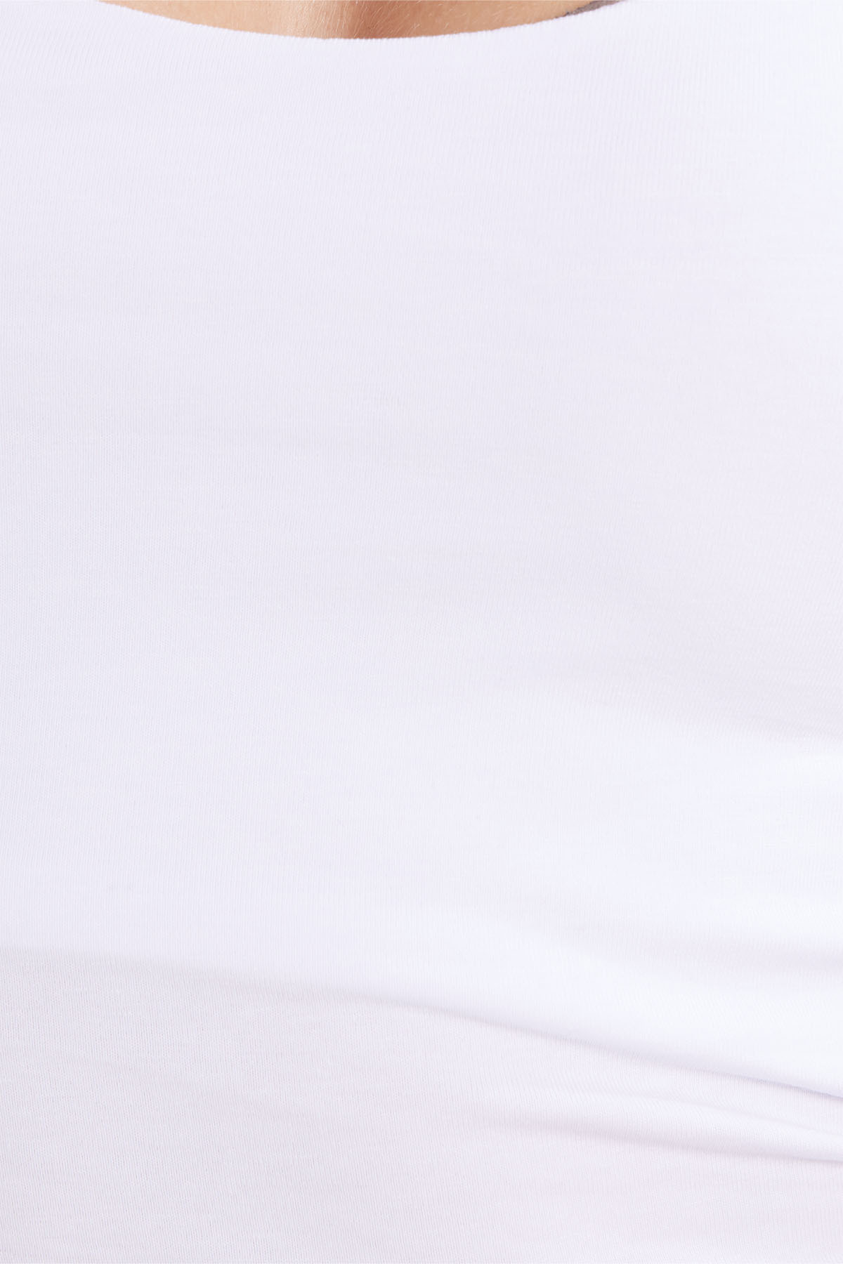 Tudors Kadın Slim Fit Pamuklu Boyundan Geçmeli Sırt Detaylı Likralı Beyaz Bluz görsel 6