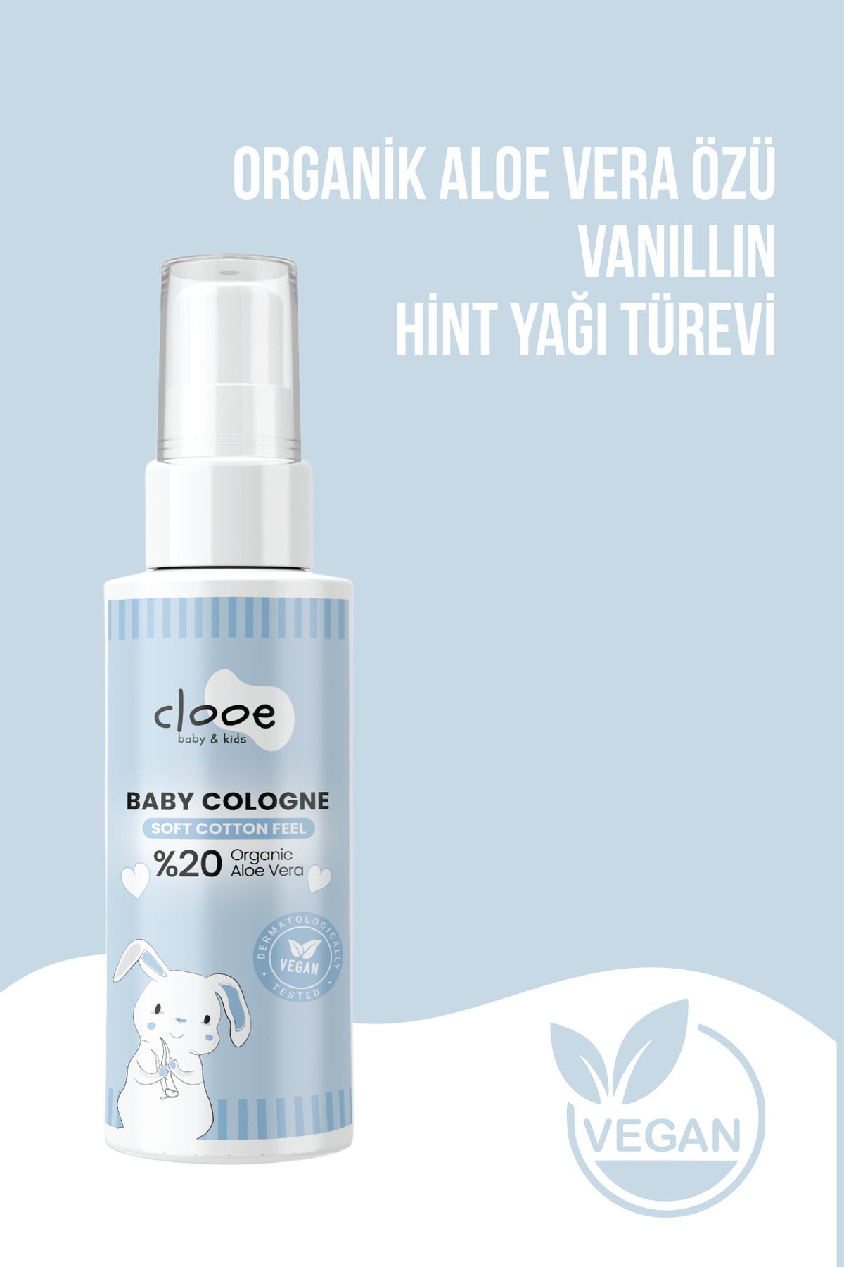 Vegan Organik Aloe Vera Özlü Yatıştırıcı Nemlendirici Pamuksu Bebek Kolonyası 6'lı Avantajlı Seti — PKA026 — تصویر 3 از 7