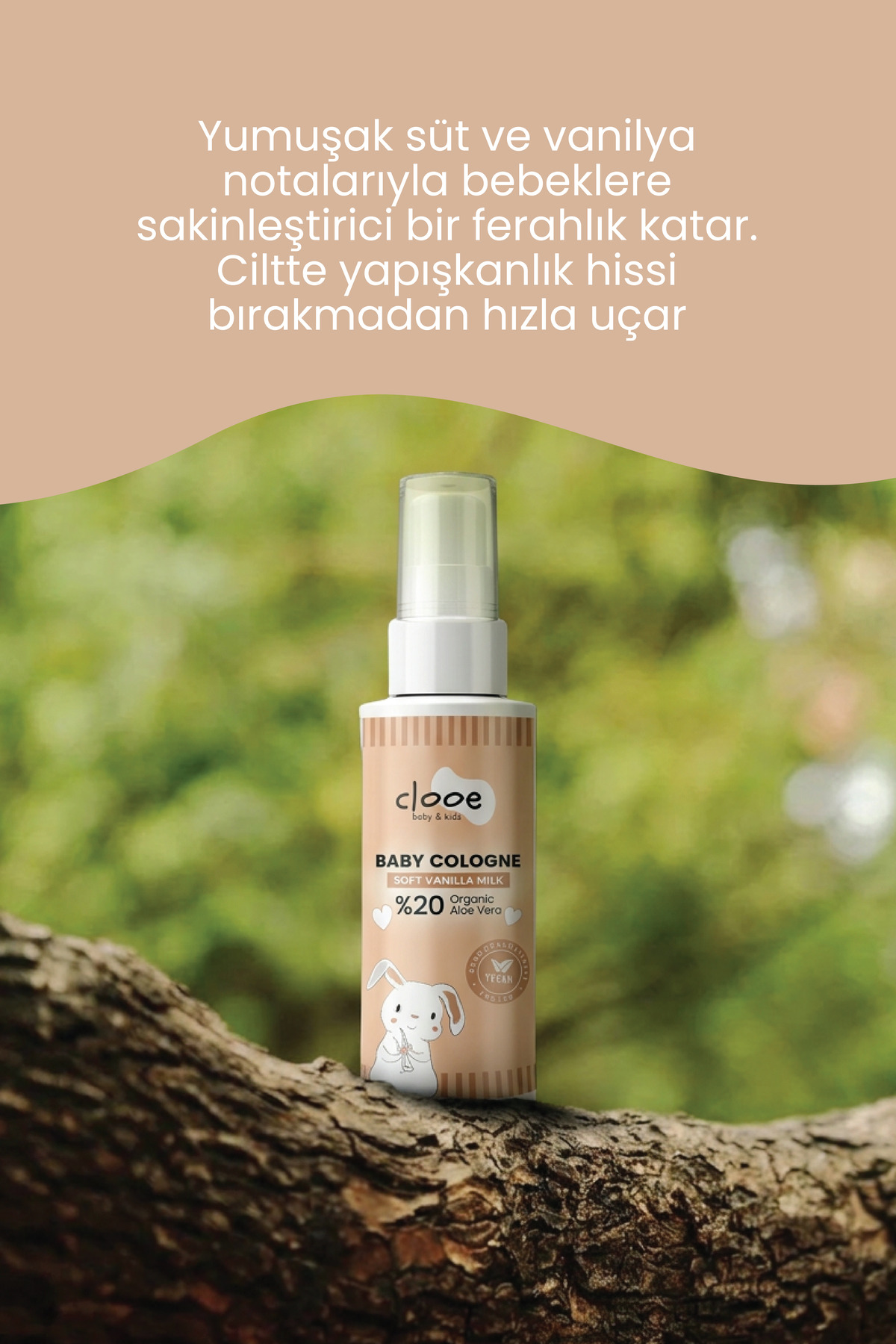 6'lı Bebek Kolonyası Soft Vanilla Milk 40 ml - Vanilya ve Süt Notalı - Organik Aloe Vera Özlü - Vegan - Hızlı Kuruyan — PKA031 — تصویر 4 از 7