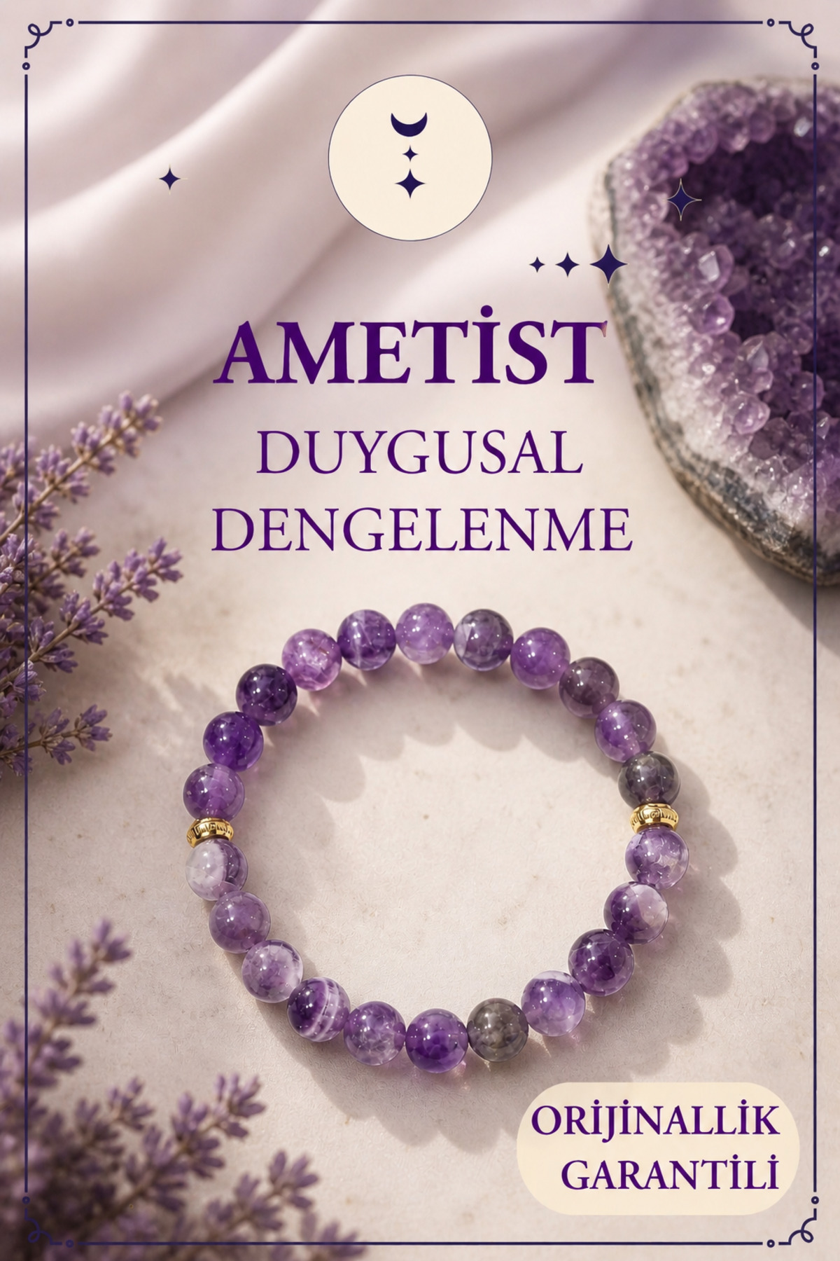 Amethyst Stone Natural Stone Bracelet (STONE OF EMOTIONAL BALANCE) 1st quality Natural Stone