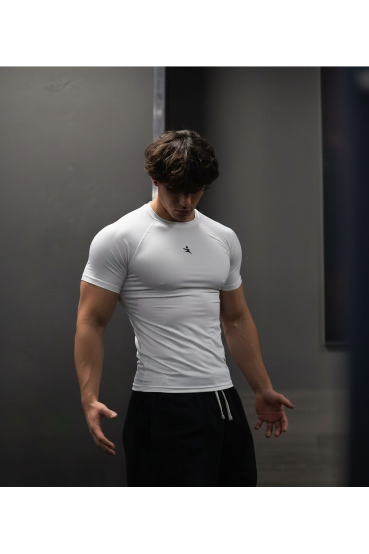 FIGHTR Erkek Compression Spor Tişört Slim Fit Fitness Gym Antrenman Üstü