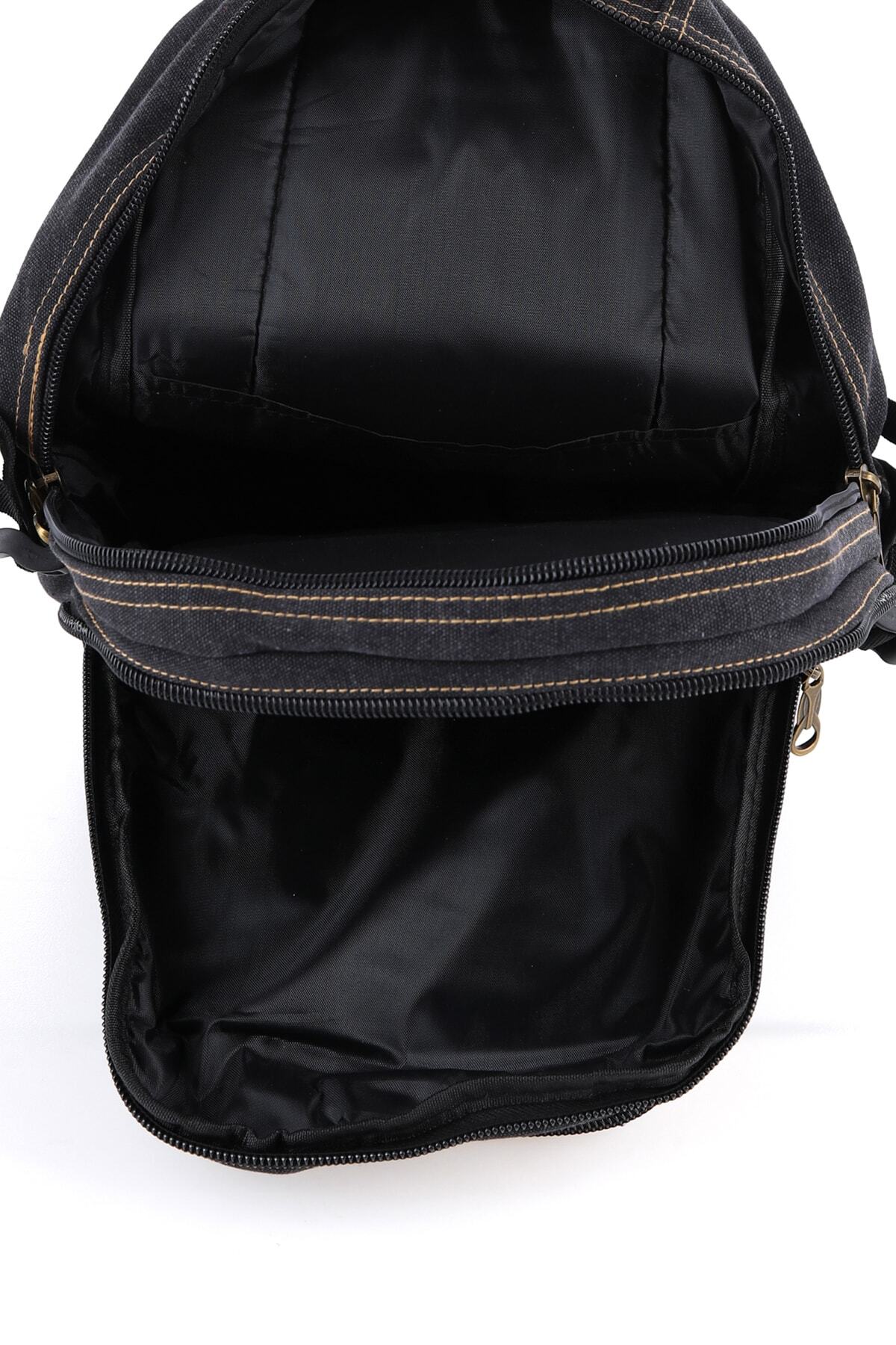 KAFF ÇÇS Siyah Ccs51415 Kanvas Kumaş Unisex Suya Dayanıklı Çok Cepli Sırt Çantası görsel 8