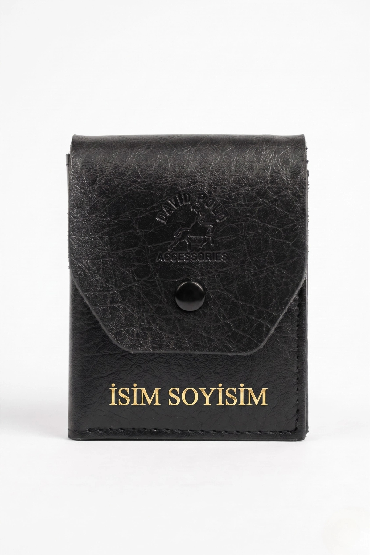 VANİLLA COLLECTİON İsim Baskılı Vegan Deri Erkek Cüzdan Siyah Viral Model Yüksek Para Kapasiteli Portföy görsel 3