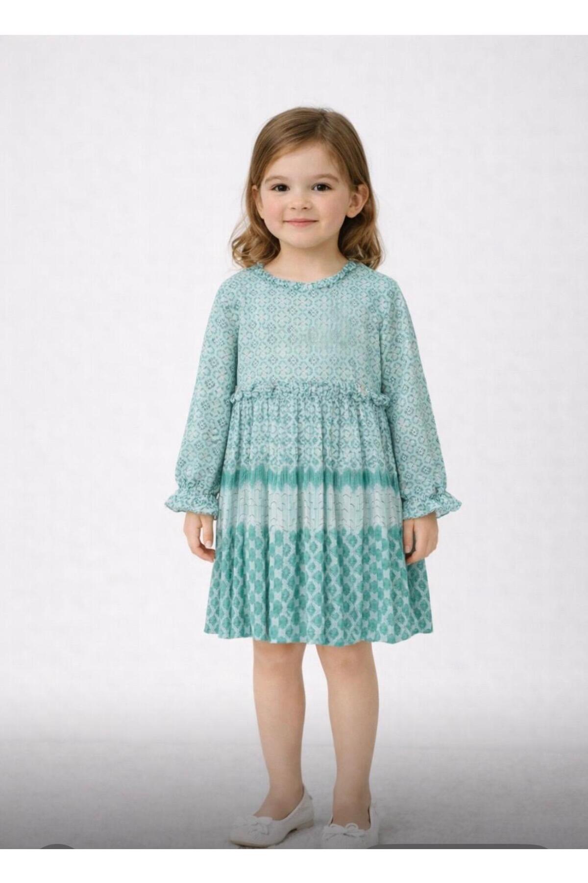 Girls Dress Water GREEN