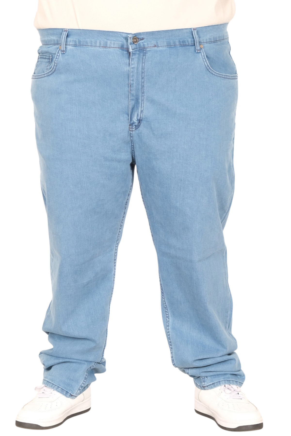 ModeXL Mode XL Büyük Beden Erkek Kot Pantolon Klasik 24900 Açık Mavi