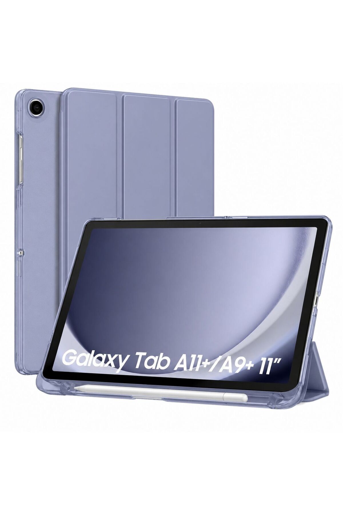 Samsung Galaxy Tab A9 Plus 11 Inch Case Smart Sleep Mode Stand with Transparent Cover Sm-x210 (COMPATIBLE)