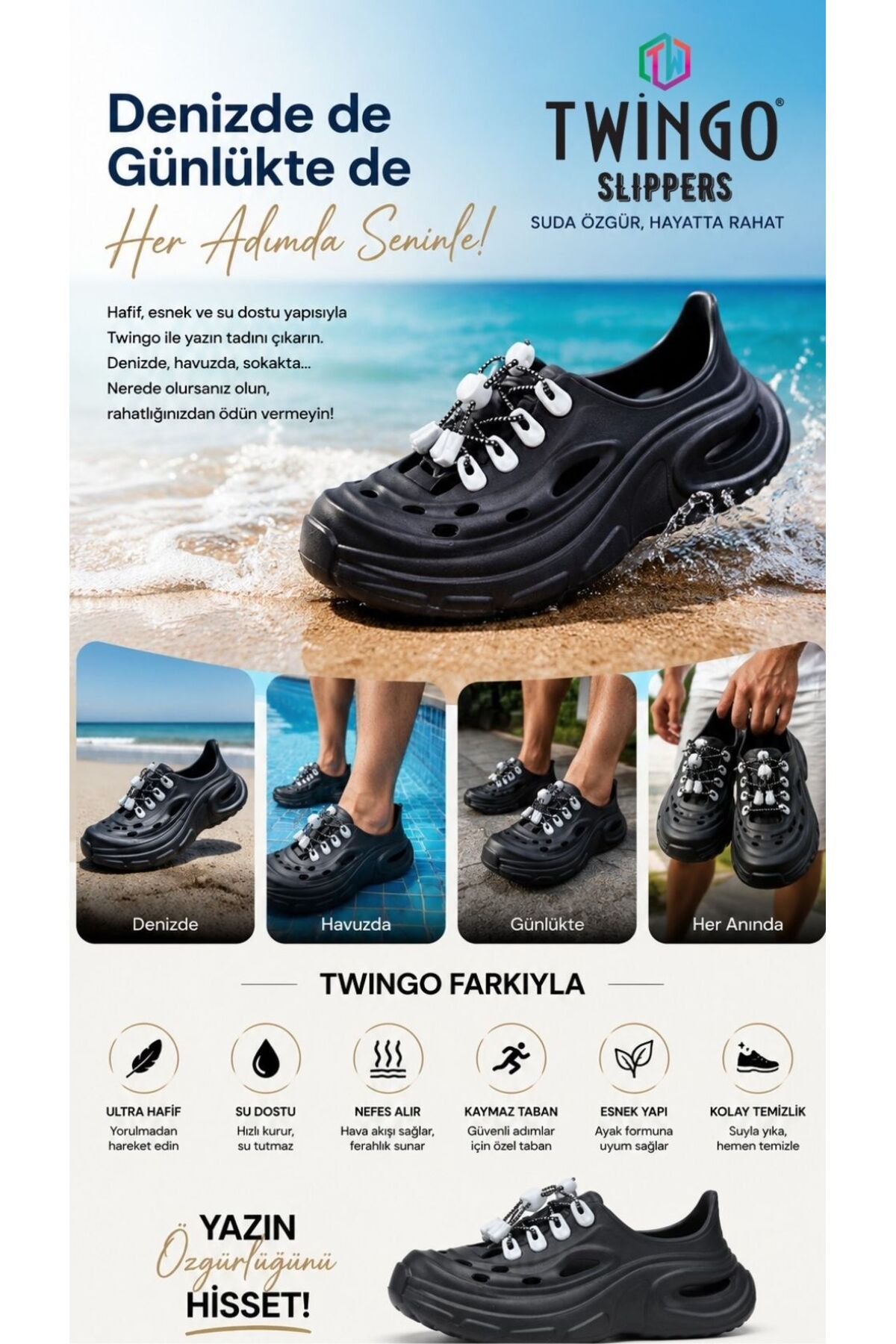 Twingo Eva Hafif Günlük Deniz & Spor Ayakkabısı (Unisex)