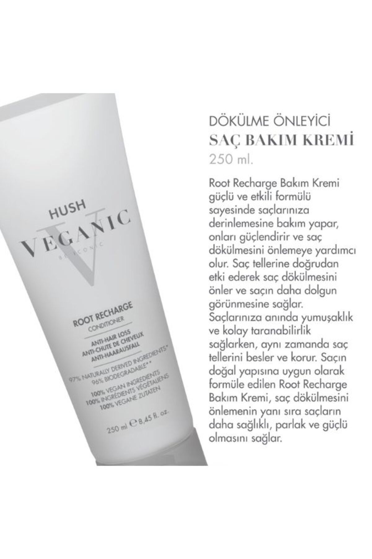 Veganic Root Recharge Dökülme Önleyici Saç Kremi 250 ml — 8682035304081 — تصویر 2 از 4