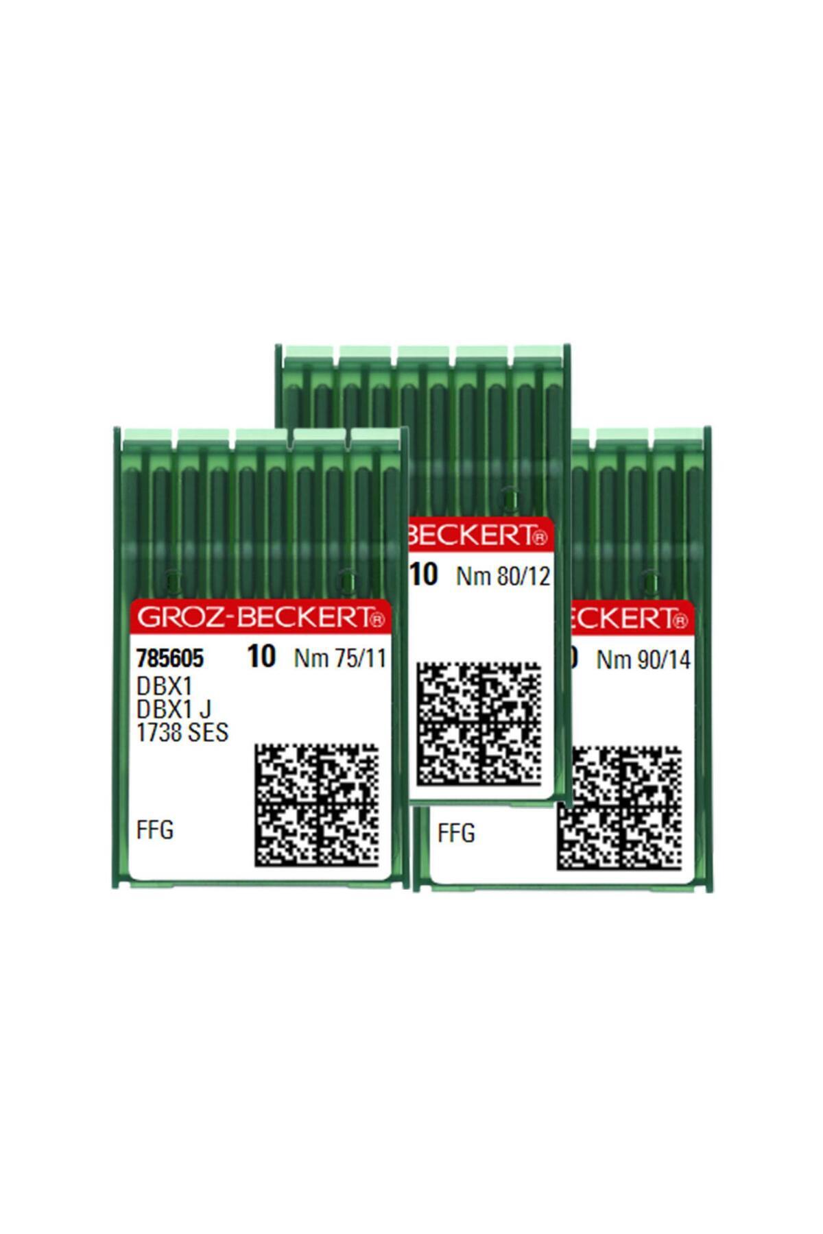 FDM Groz Beckert DBx1 Düz Makine İğnesi 11-12-14 Numara 3'lü Set