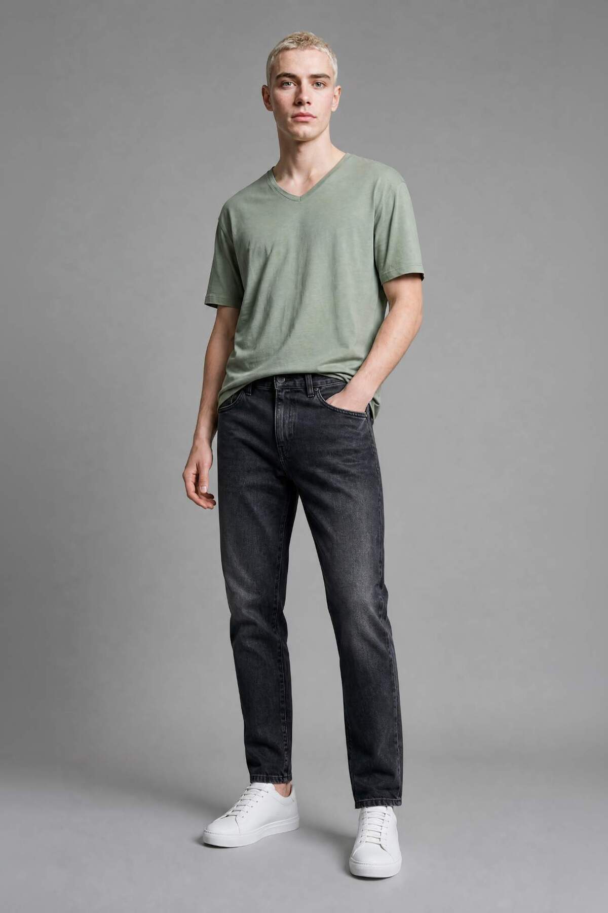 Defacto 100% Cotton Straight Fit Washed Denim Trousers H8247Ax26Sm