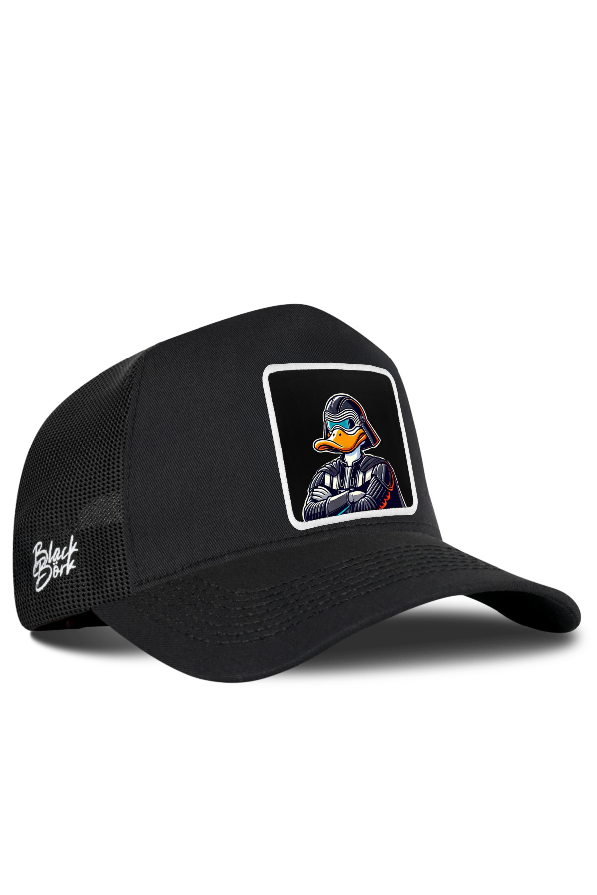 Black Trucker Hat with Duckside Logo