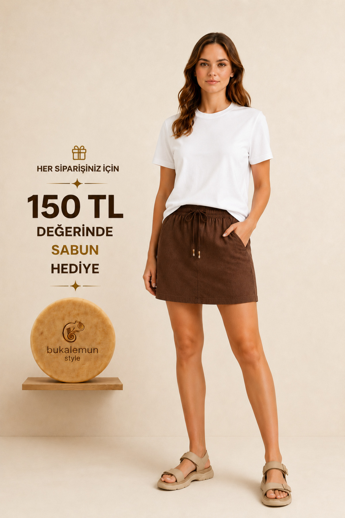 Bukalemun Style TWENTE Kadın Basic %100 Pamuklu Beyaz Regular Fit Tisört