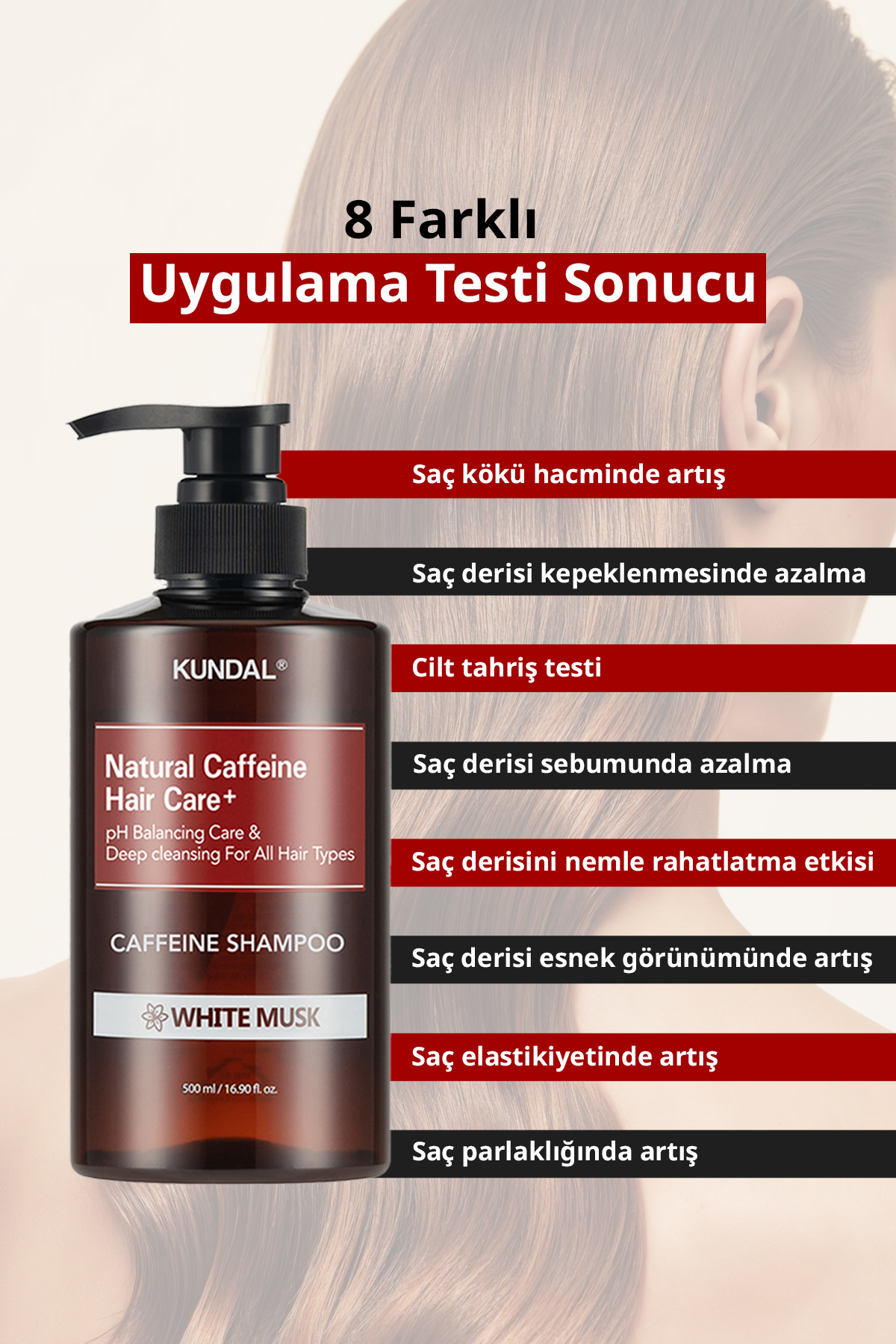 Kafein İçeren Dökülme Karşıtı Bakım Şampuanı Caffeine Scalp Shampoo 500ml (White Musk) — 111182 — تصویر 6 از 9