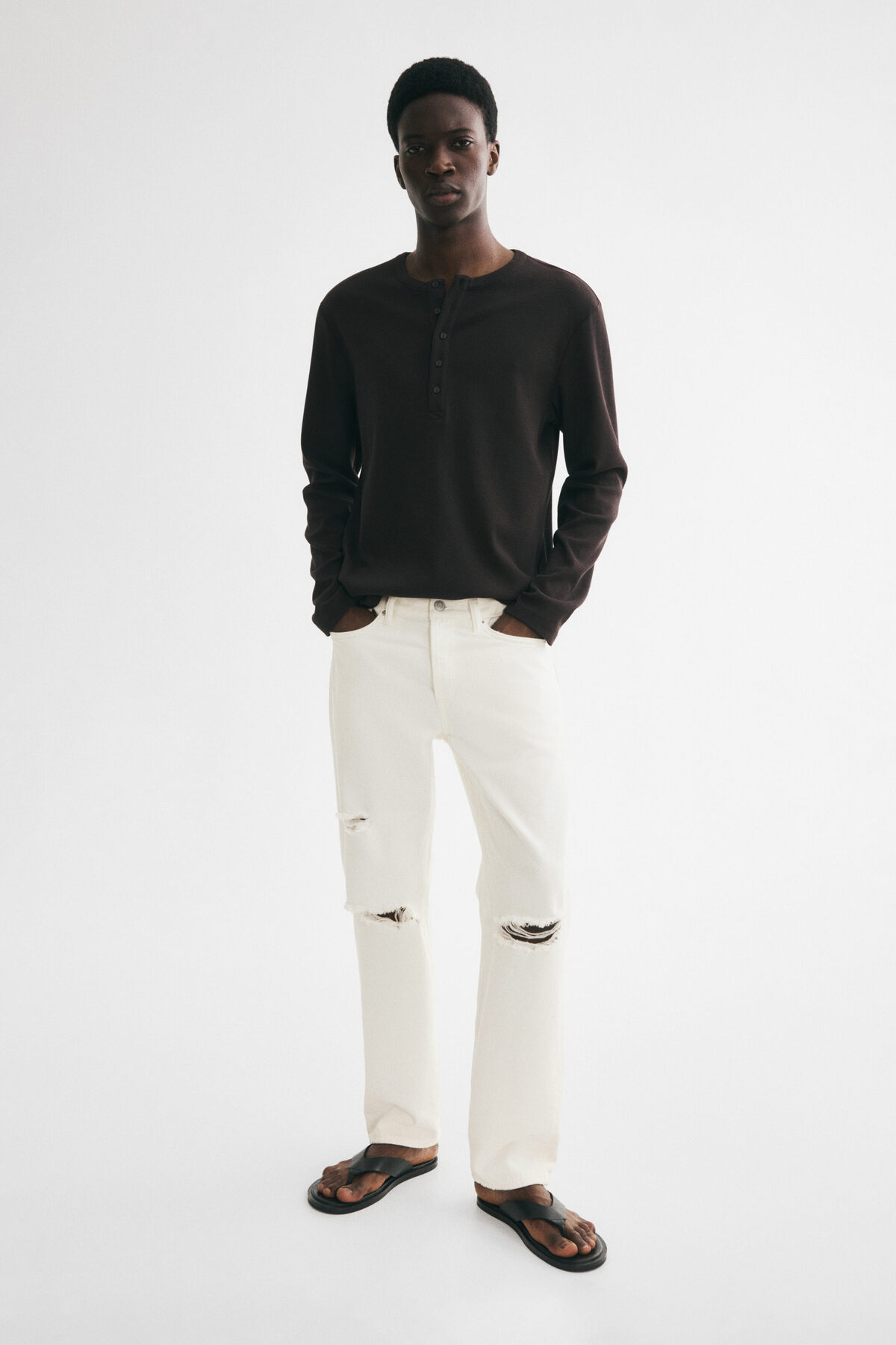 شلوار جین راسته معمولی اچ اند ام شلوار جین H&M