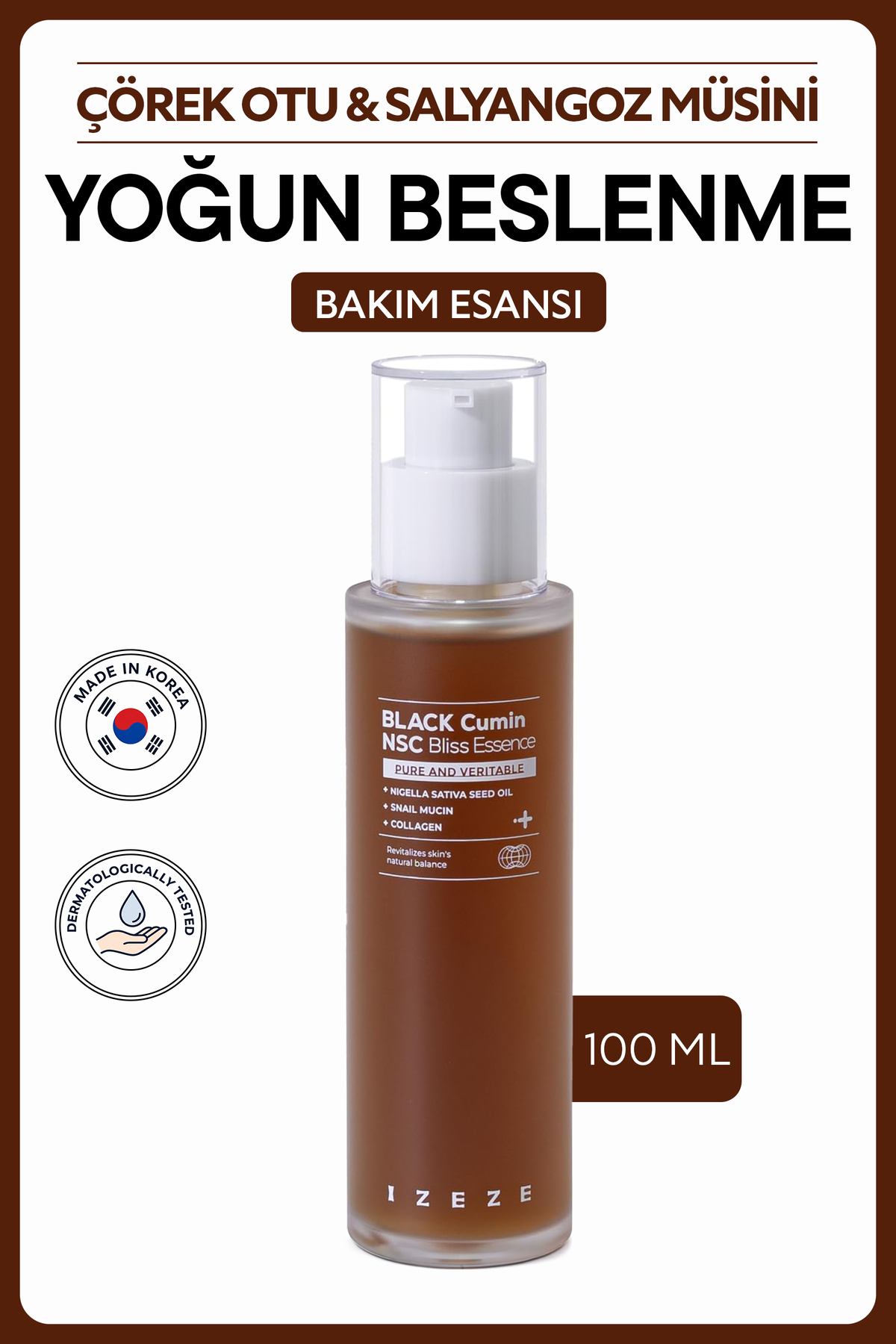 IZEZE Black Cumin Nsc Bliss Essence, 100ml L Salyangoz Mukus Özü — IZEZE-07
