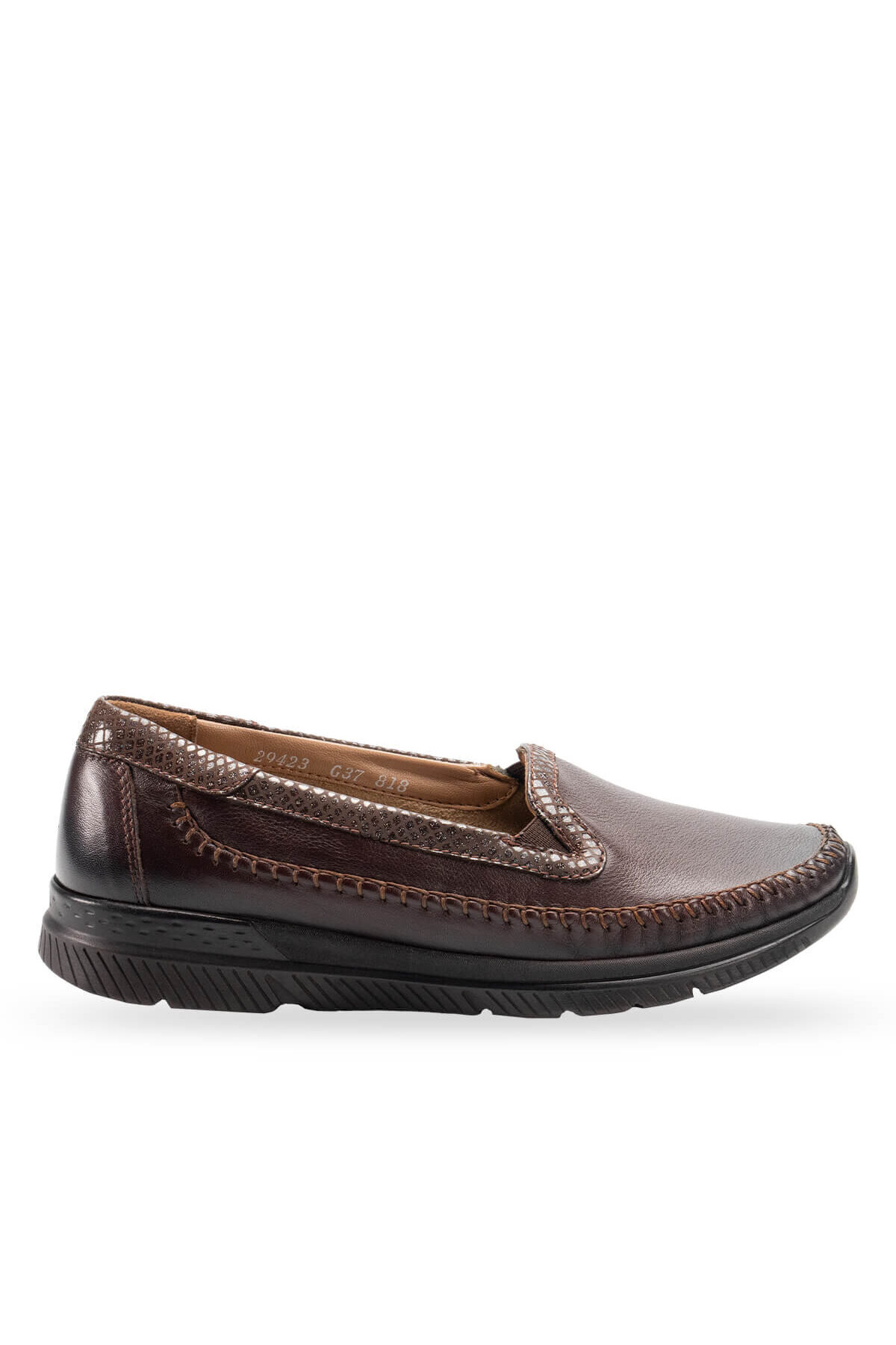 LADEN-G Women's Leather Shoes Brown