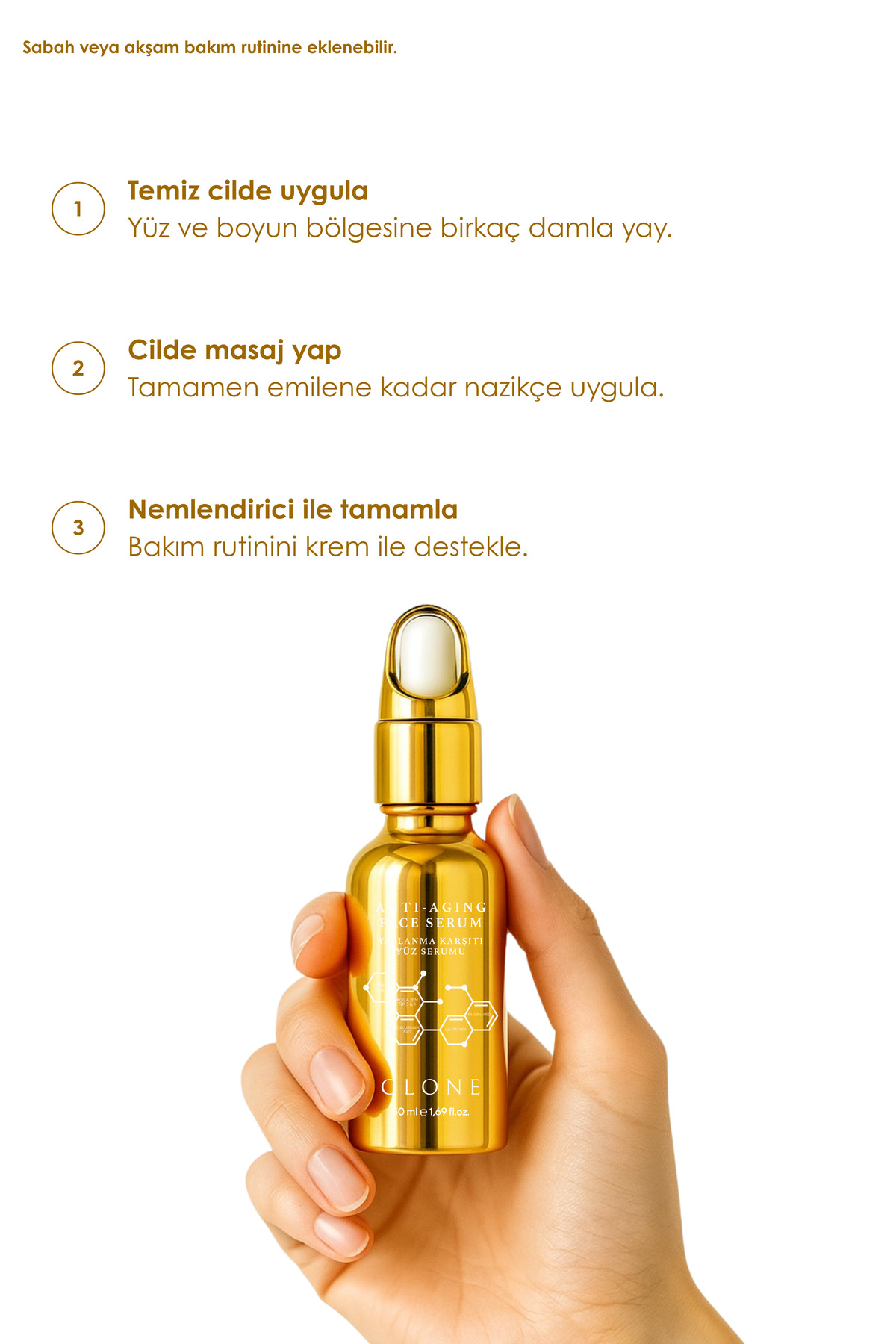 Anti Aging Yüz Serumu | Yaşlanma Karşıtı Bakım ve Dolgun Cilt Görünümü İçin | Somon DNA & Kolajen | 50 ml — antiagingyüz20 — تصویر 5 از 6