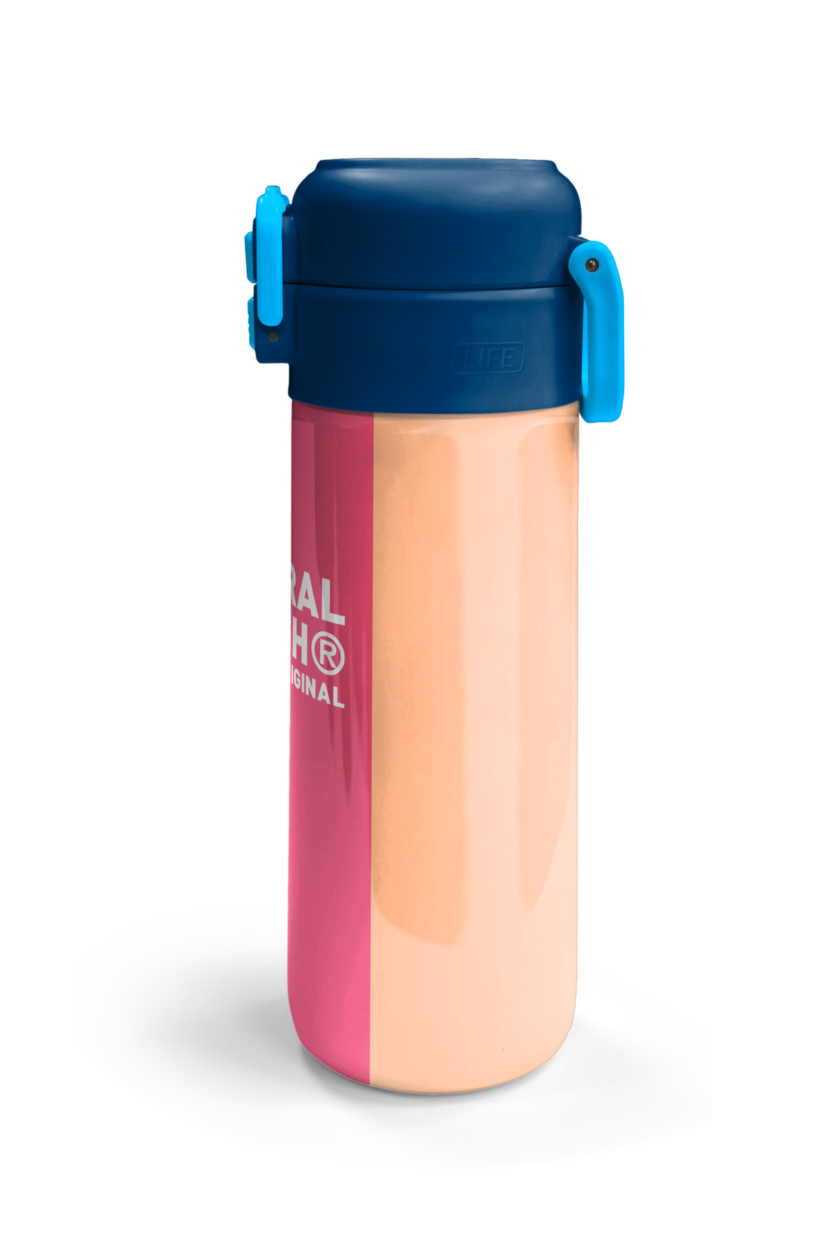 Kids Renkli Çizgili Desenli Pipetli ve Direkt İçim Çelik Termos 500 ml 31879