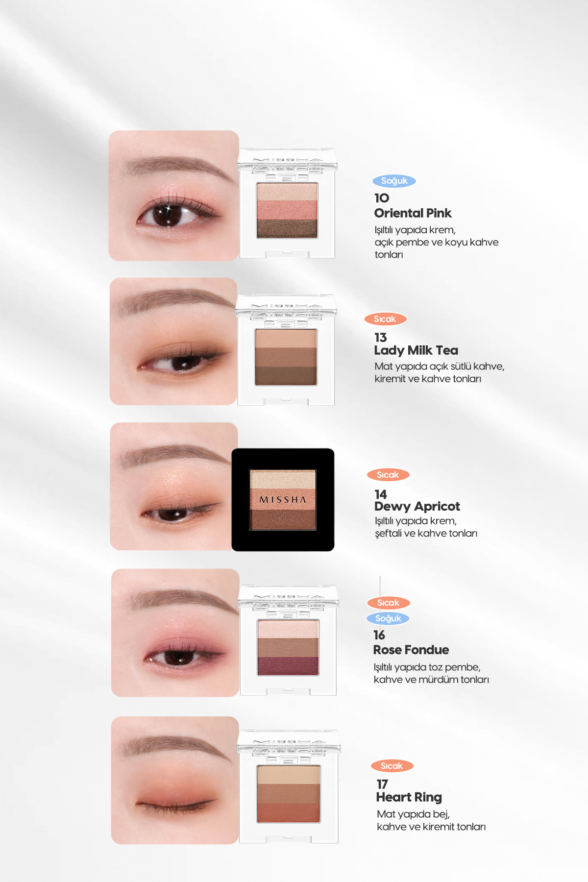 Yumuşak Dokulu, Dökülme Yapmayan 3 Renkli Göz Farı Triple Shadow (07 Sand Wave) — قهوه‌ای 111597 — تصویر 6 از 9