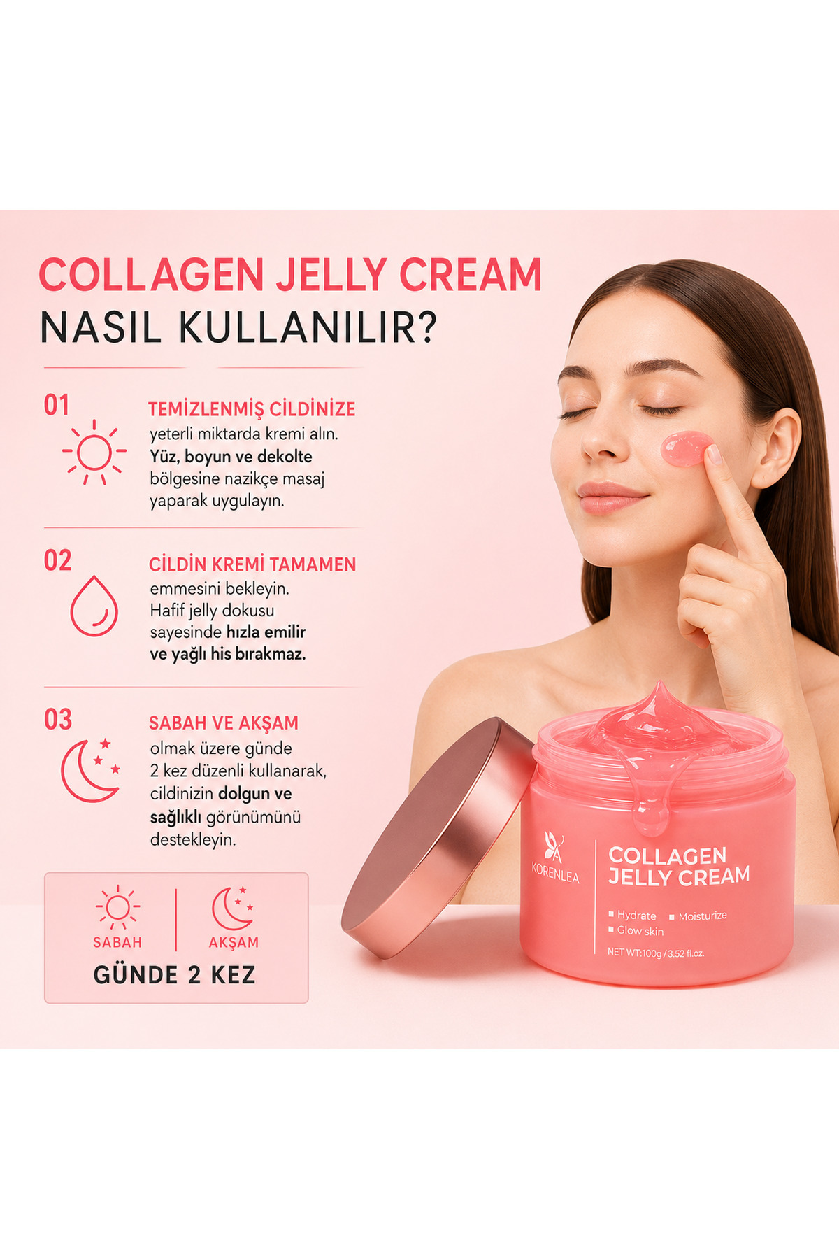 Korenlea™ Somon PDRN Collagen Jelly Cream — TYCCD92A07CC46D3CA358AB00 — تصویر 2 از 4