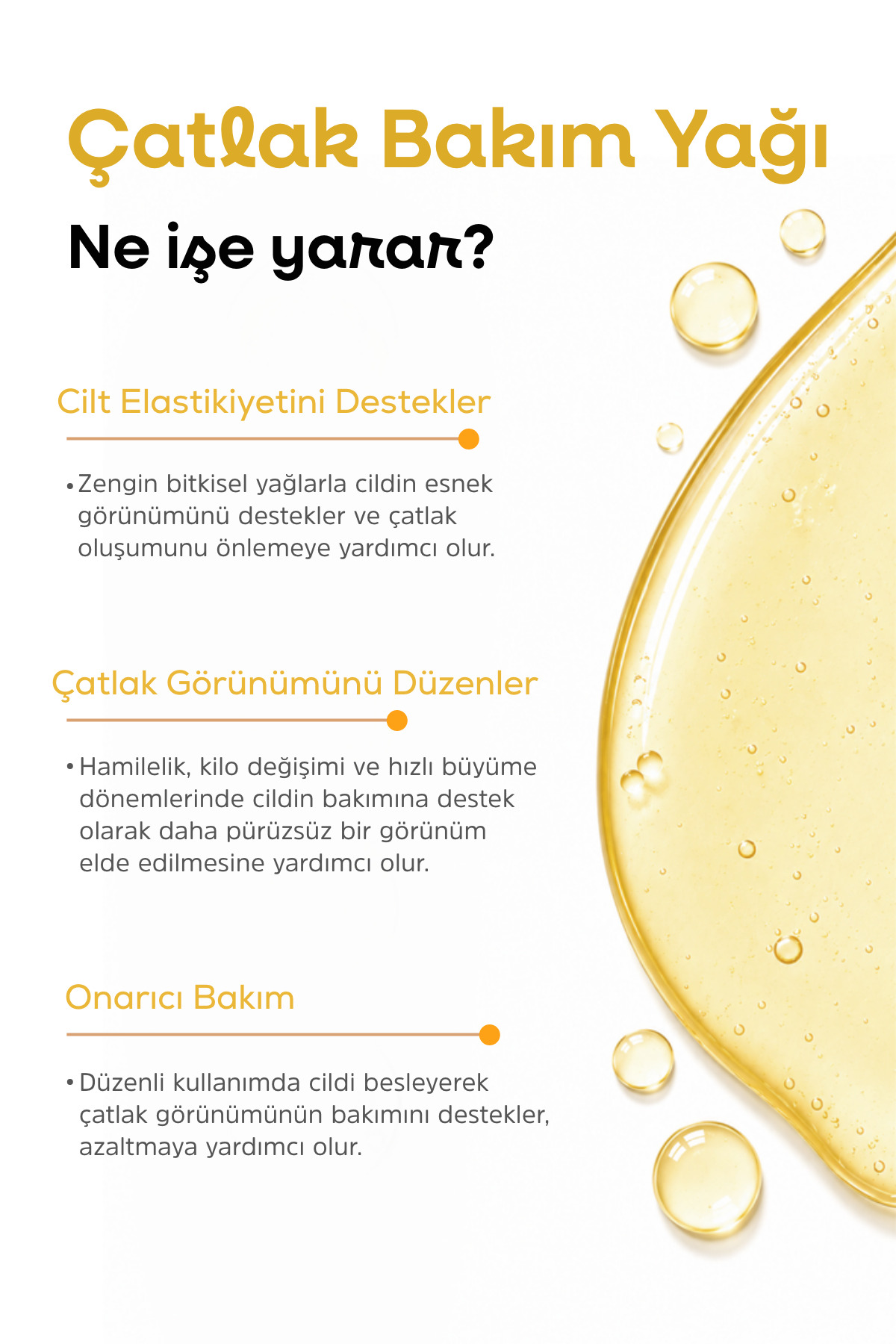Doğal Çatlak Bakım Yağı 150 ml - Hamilelik & Spor için Elastik ve Pürüzsüz Cilt — S.K.040 — تصویر 2 از 6