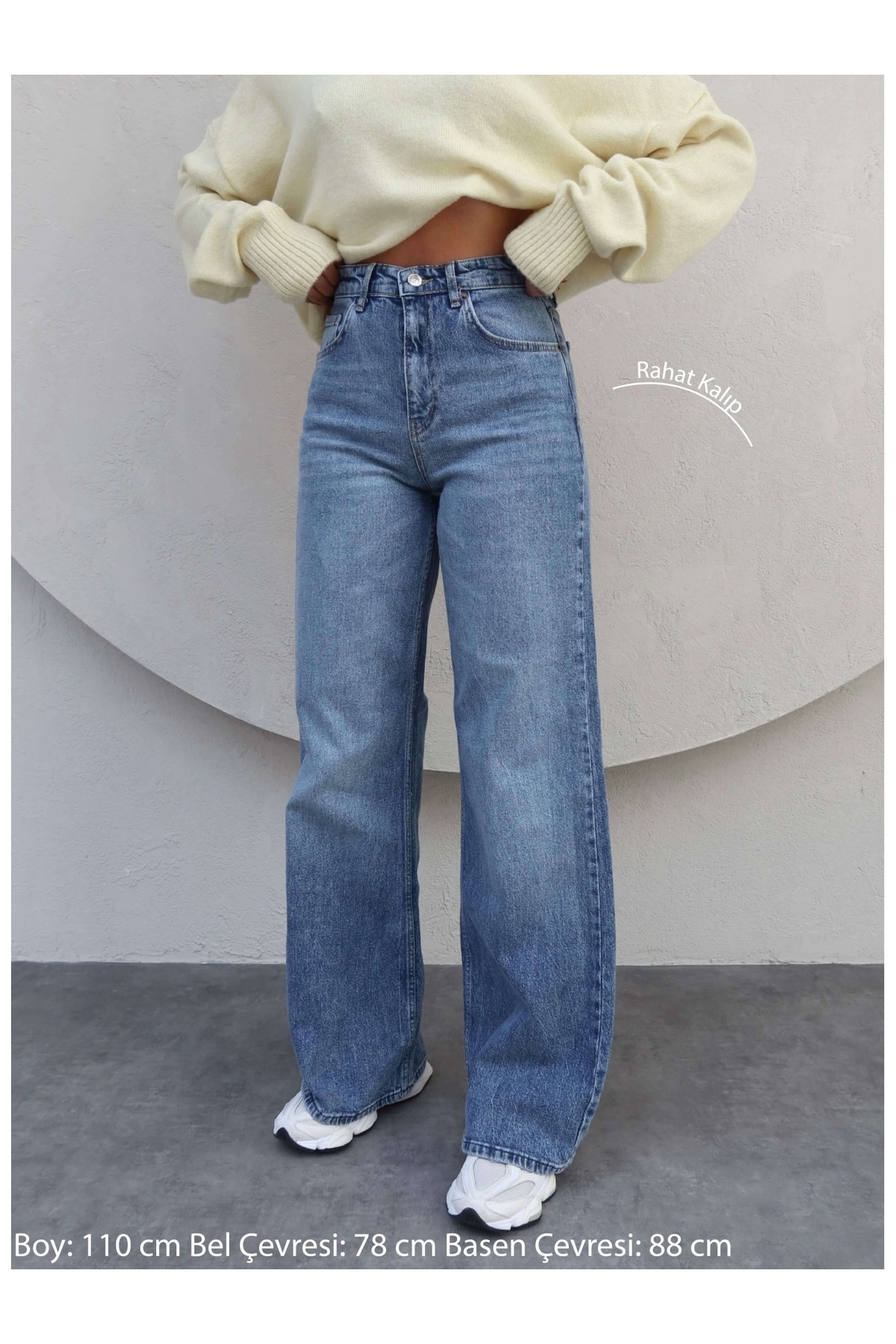 ESRAHELVACI Likralı Straight Jean Pantolon
