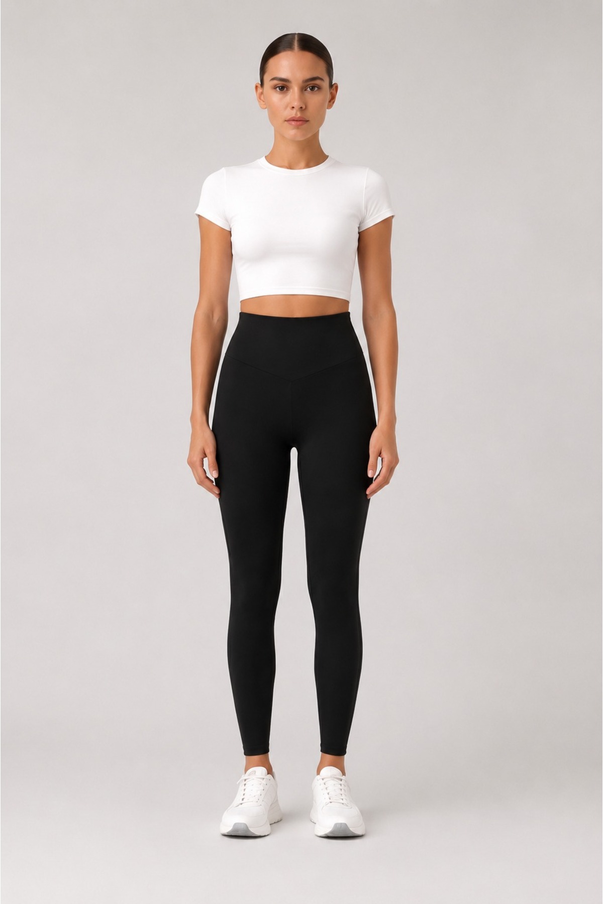 Grenj Fashion Siyah Dalgıç Extra Yüksek Bel Toparlayıcı Spor Tayt görsel 7