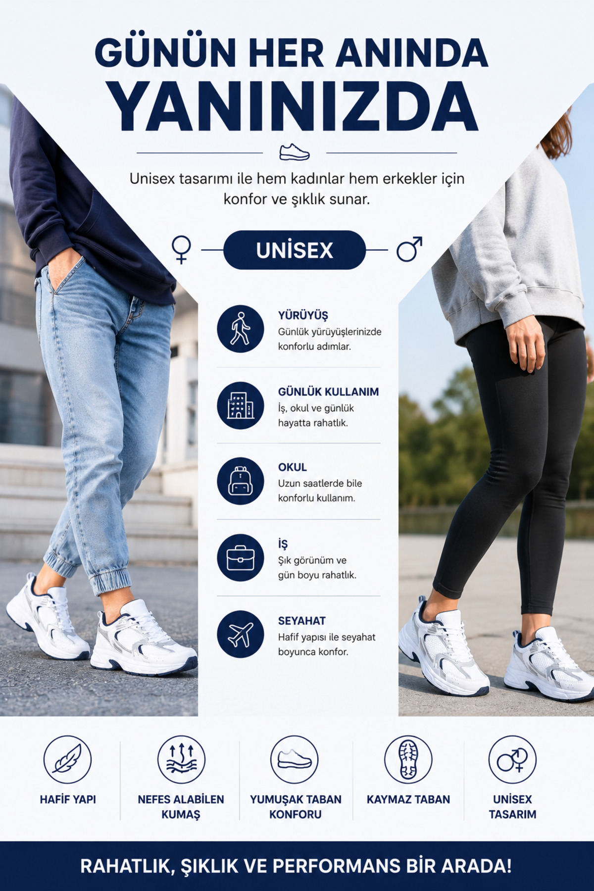 ayakkabıhavuzu 530 Beyaz Lacivert Spor Ayakkabı görsel 7