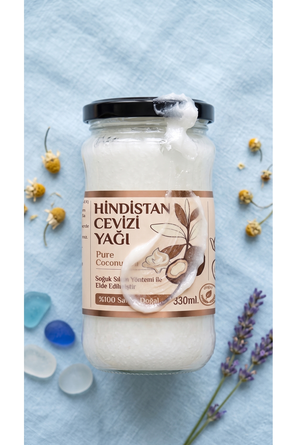 330 ml Saf Hindistan Cevizi Yağı / Soğuk Sıkım / %100 Saf Ve Doğal / Coconut Oil — 50ml-hindistan-cv-yag — تصویر 6 از 8