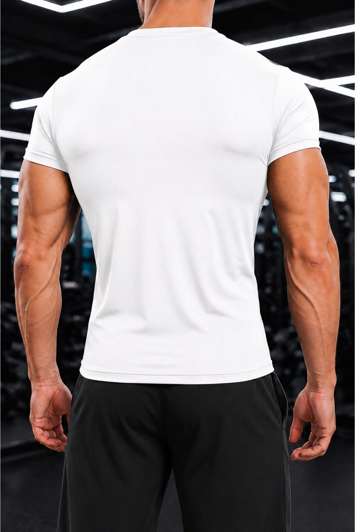 Sapeur Erkek Premium Slim Fit Katlamalı Kollu Günlük & Spor Tişört - Ultra Esnek ve Nefes Alan görsel 2