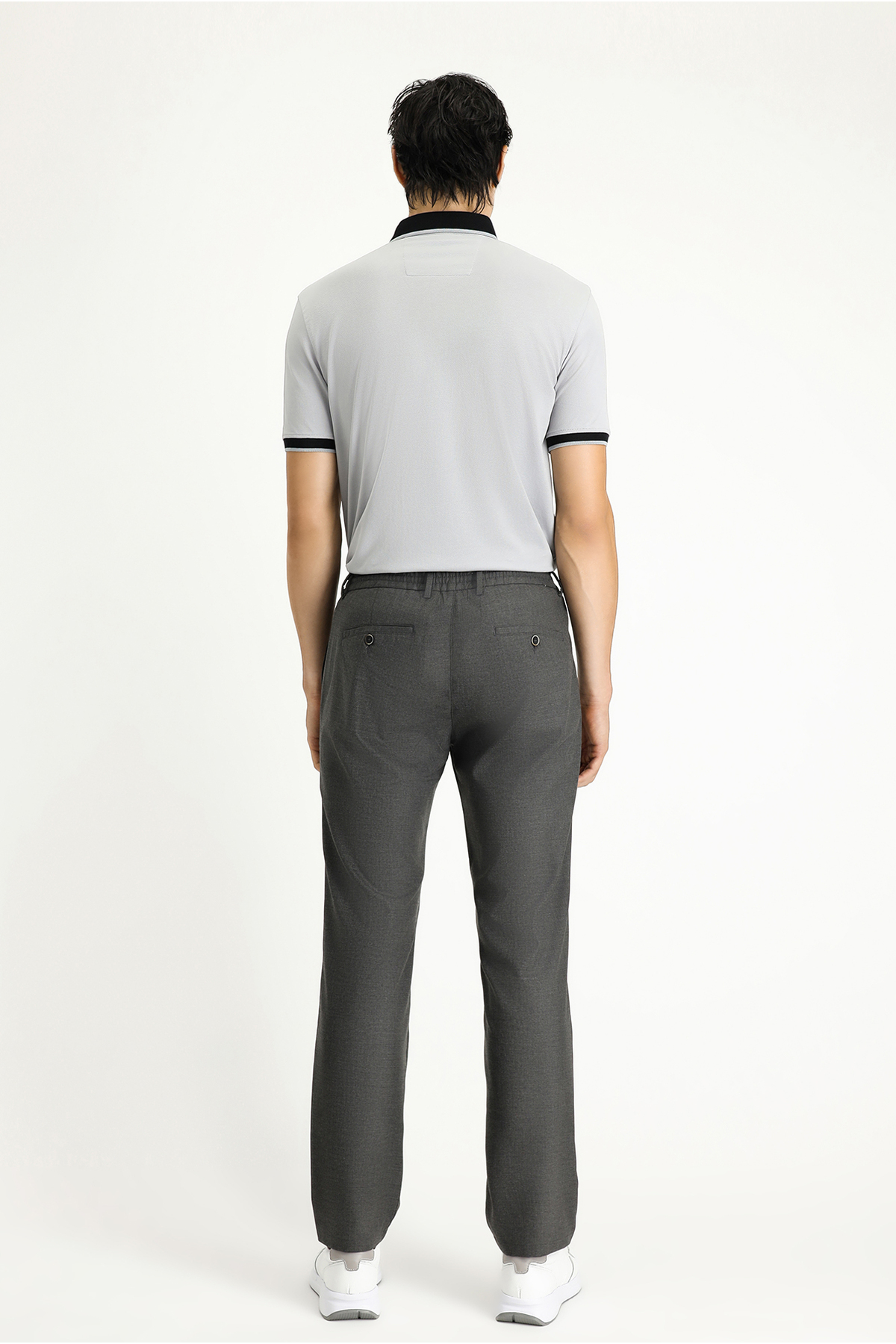Kiğılı Regular Fit Standart Kesim Beli Lastikli Bağcıklı Klasik Pantolon görsel 4