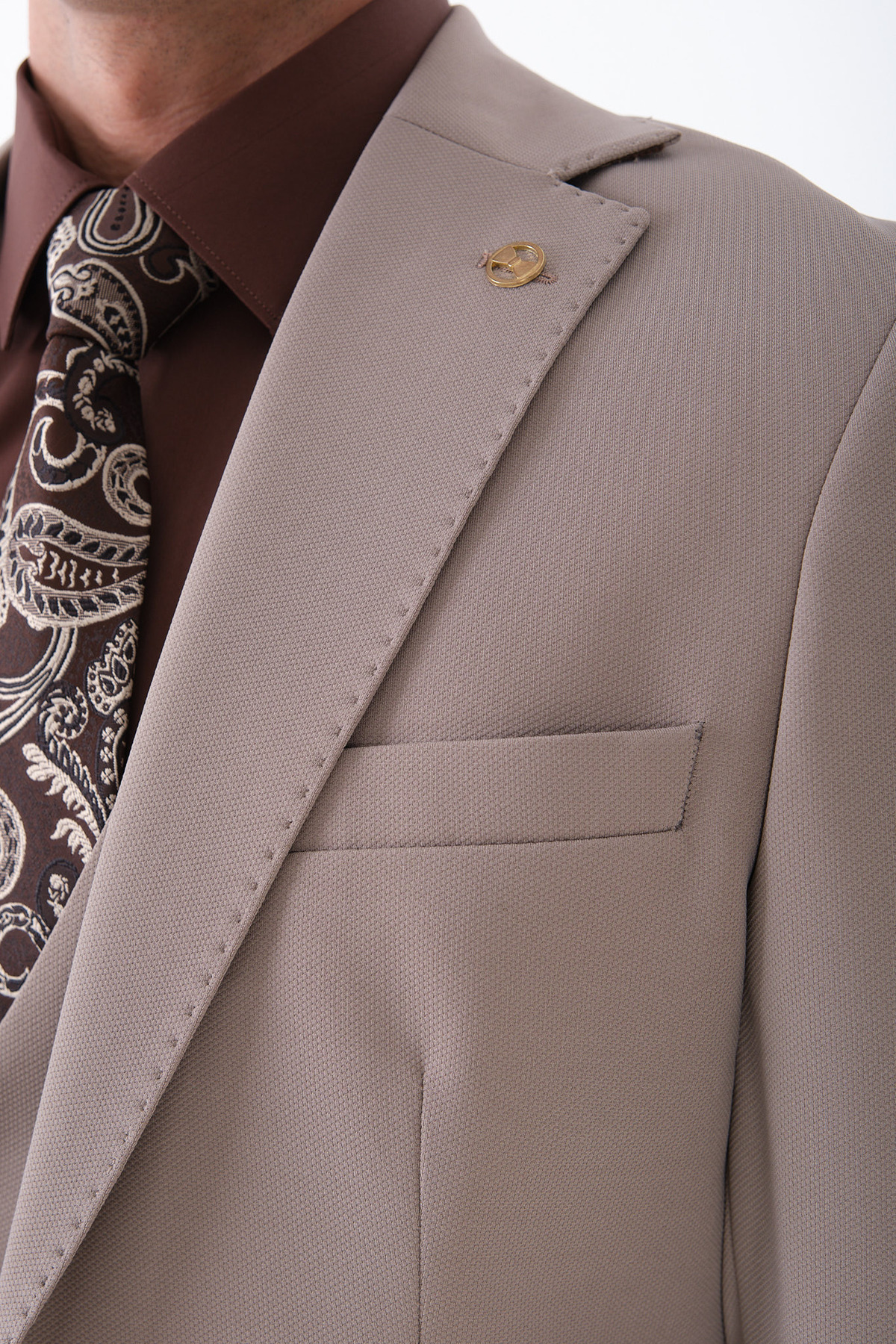 The Tailor Classics Erkek 3'lü Takım Elbise - Erkek Ceket Pantolon Yelek görsel 3