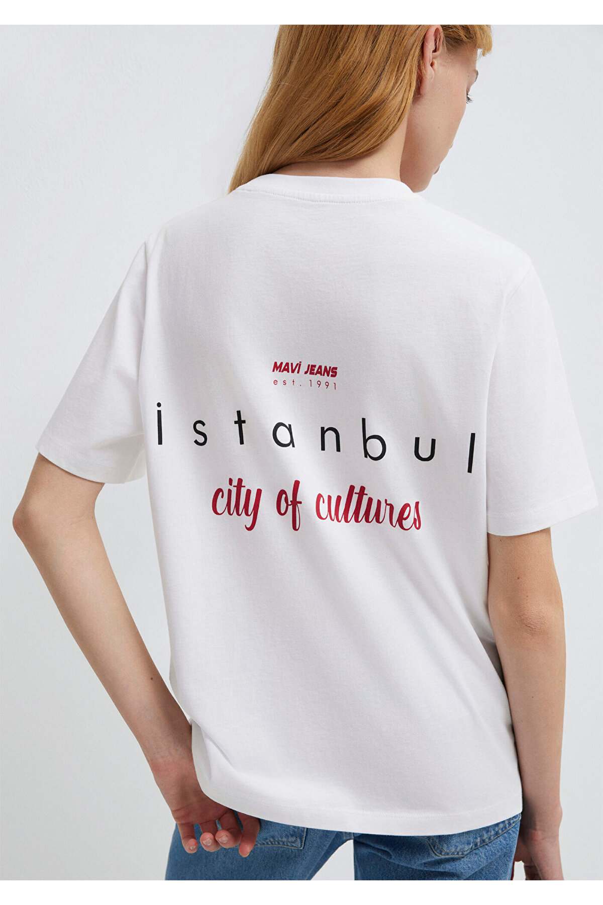 Mavi Istanbul Printed White T-Shirt Regular Fit / Normal Cut 1613737-620
