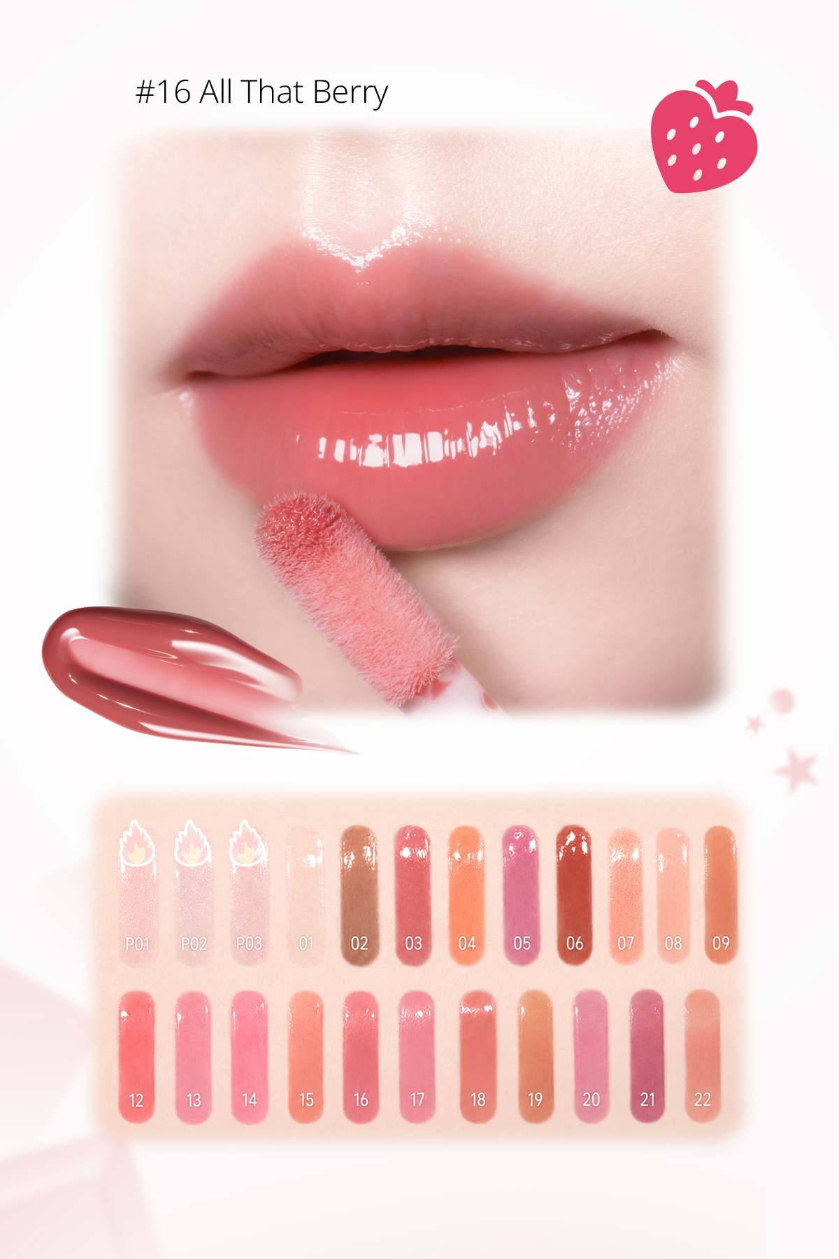 Dudaklara Dolgun ve Işıltılı Görünüm Sunan Gloss Ink Glasting Lip Gloss (16 All That Berry) — زرشکی 5568 — تصویر 4 از 9