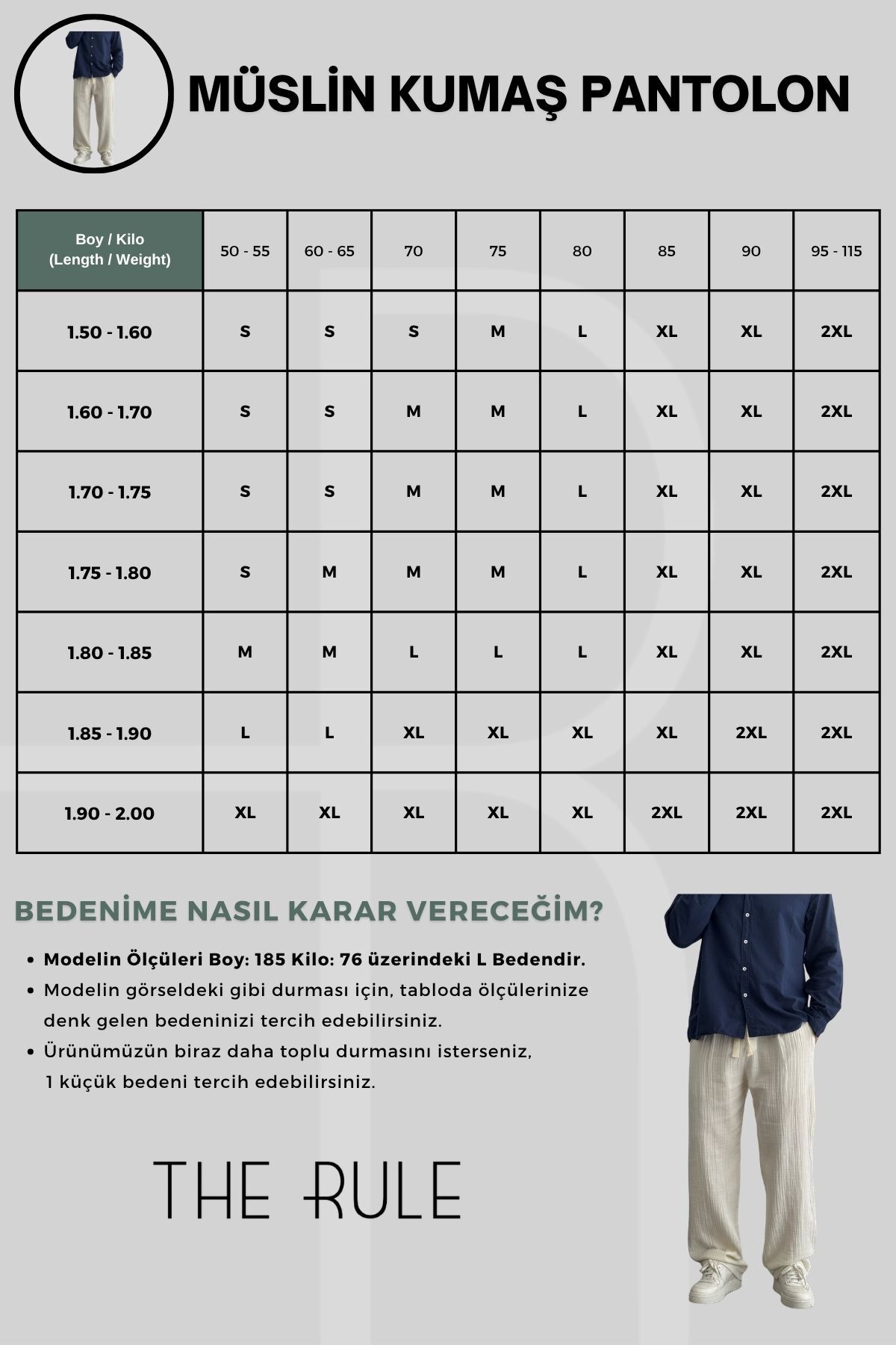 THE RULE Siyah Müslin Kumaş Baggy Beli Lastikli Bol Kesim Hafif Düz Paça Rahat Yazlık Pantolon görsel 8