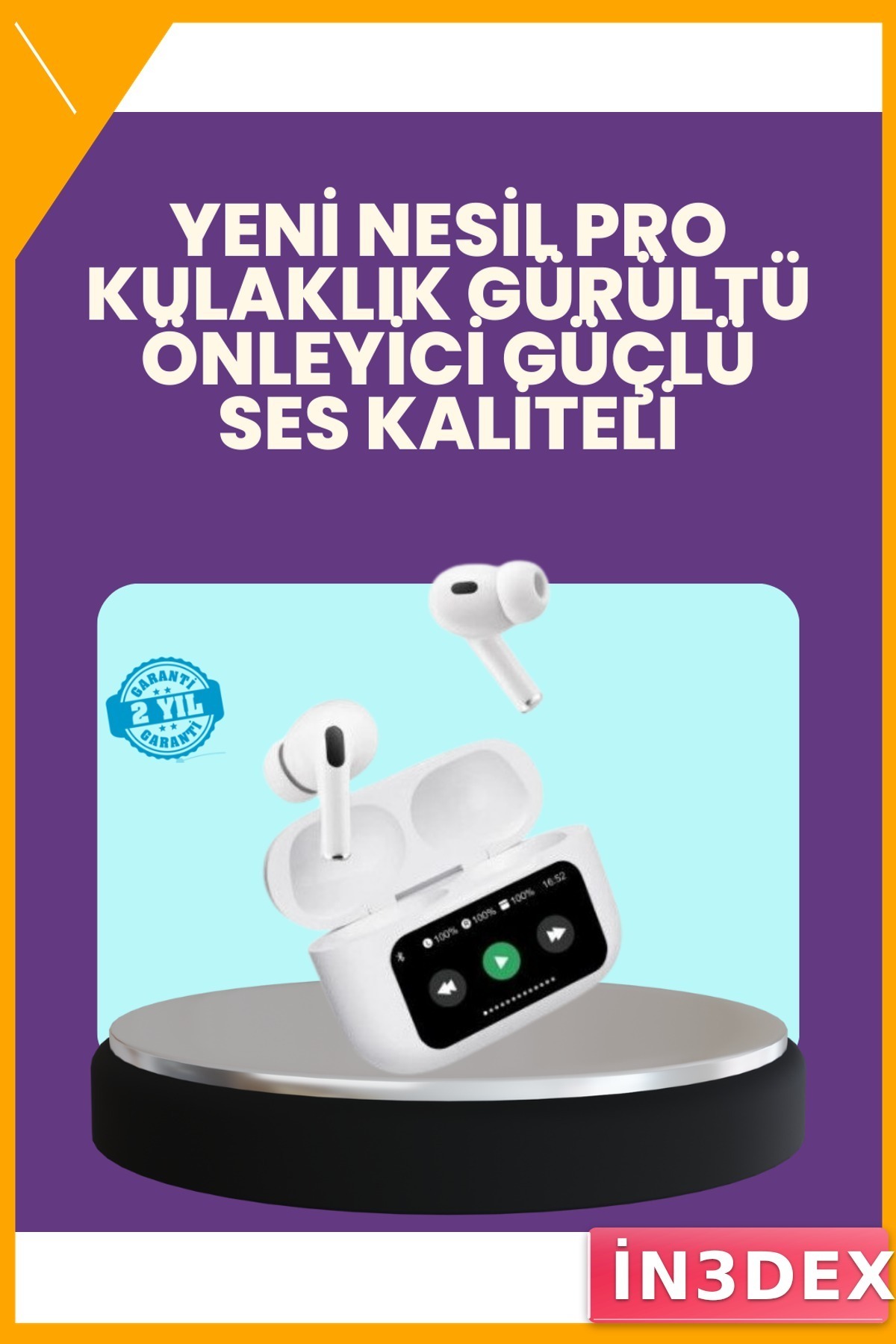 ANC Dokunmatik Bluetooth Kulaklık Suya Dayanıklı Tüm Telefonlarla Uyumlu