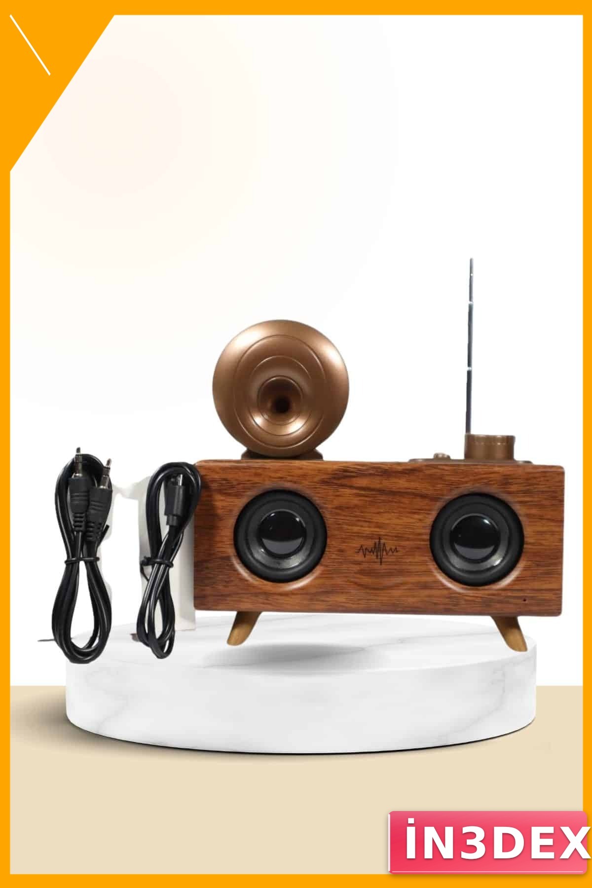 Bluetooth Radyo Nostaljik Ahşap Tasarım FM AM SW Şarjlı Yüksek Ses