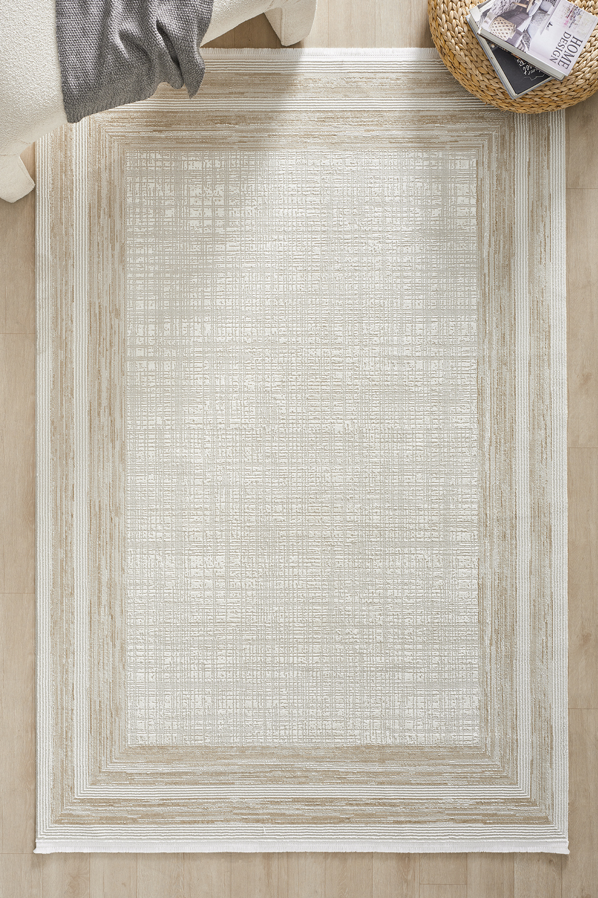 ATLAS Premium, Woven Carpet Washable Allergic Cotton Sole Runner, Living Room, Living Room, Kitchen, Corridor Carpet Gray