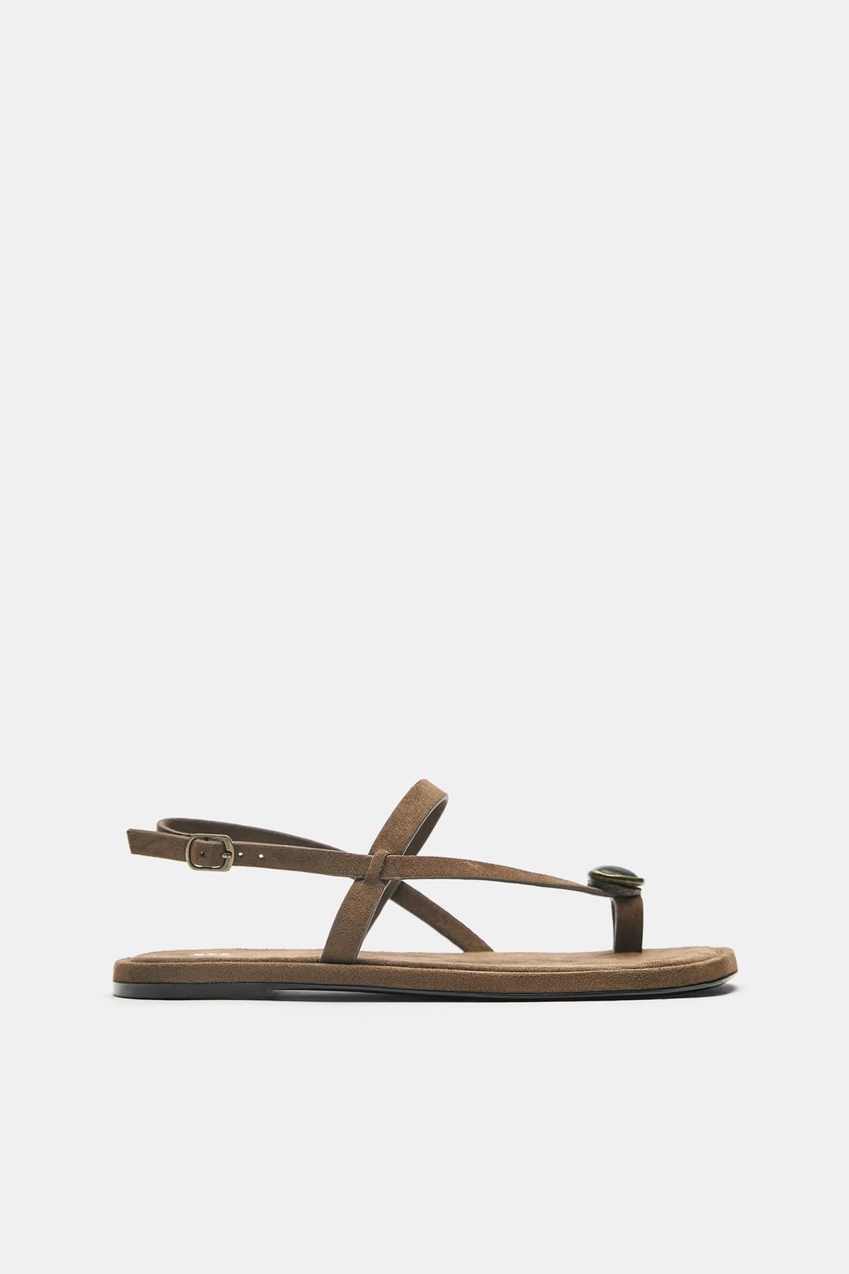 Plain embellished sandals
