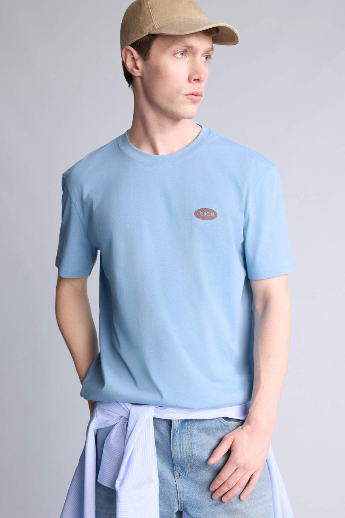 Defacto 100% Cotton Regular Fit Printed T-Shirt G4830Ax26Sm