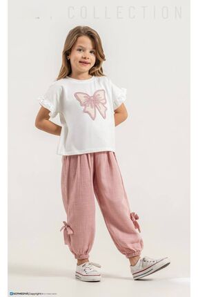 çelik kids Kız Çocuk Fırfır Kollu Takım