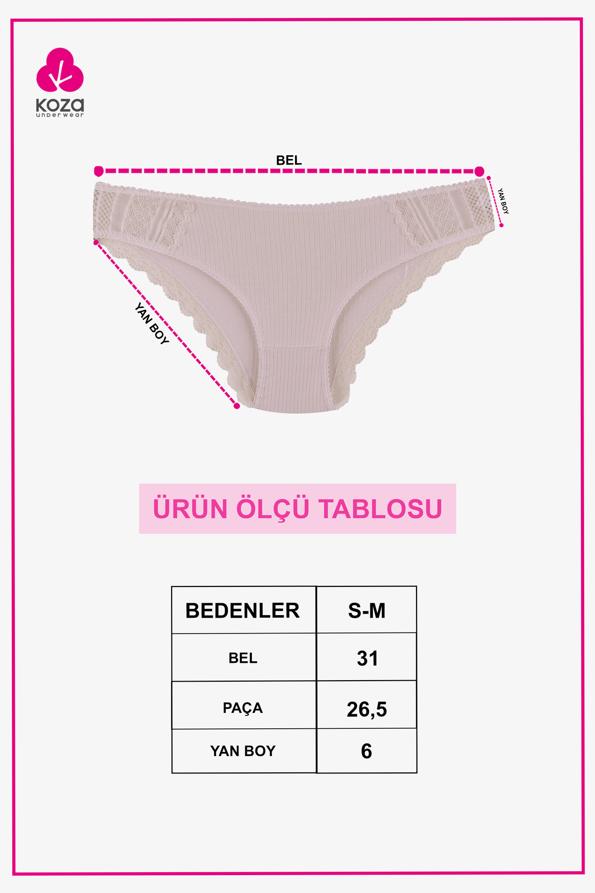 koza iç giyim Kadın 4'lü Toparlayıcı Yüksek Bel Külot görsel 7