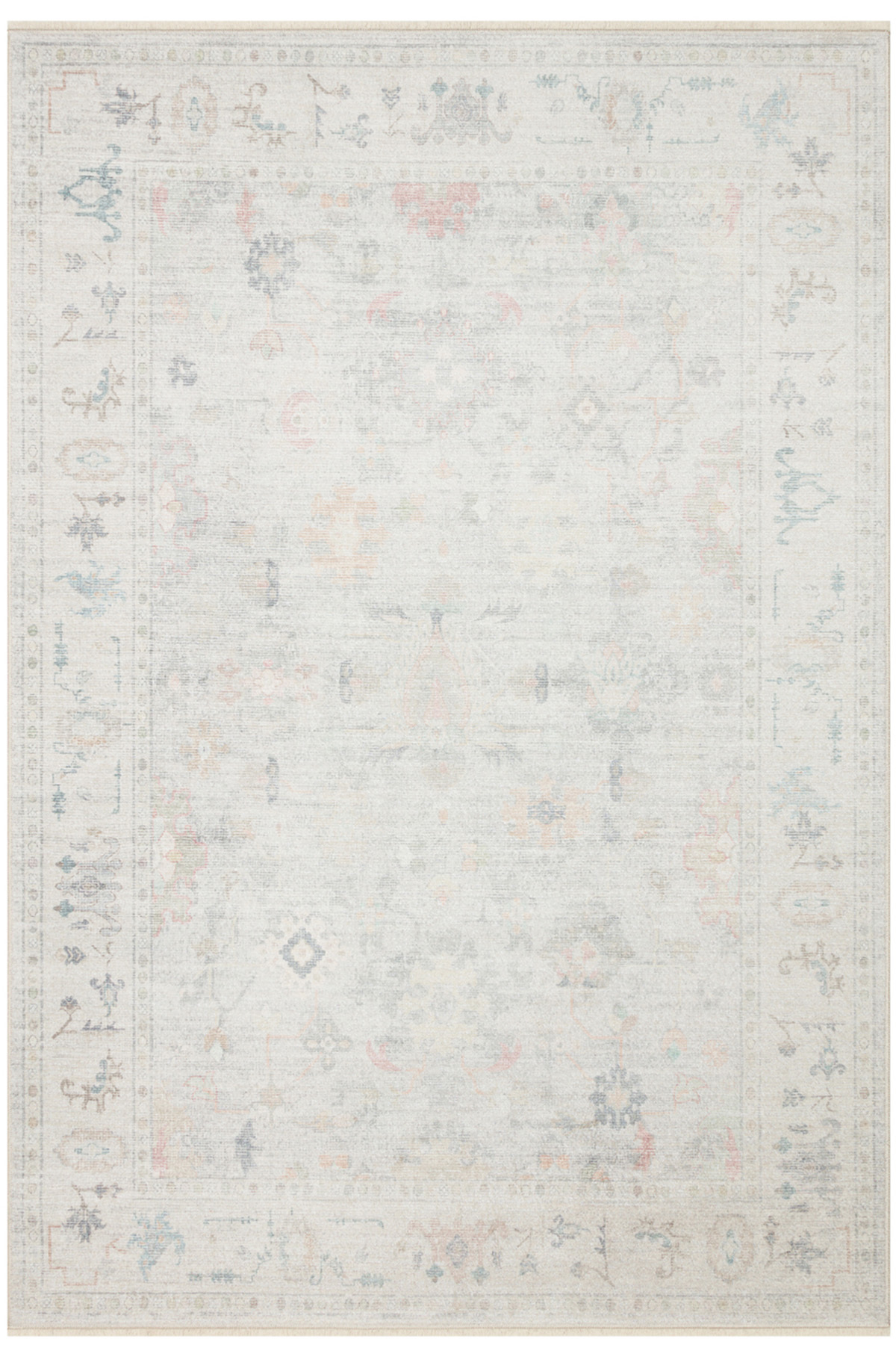Gizia Cream Light Spacious Color Shades Easy to Clean Living Room Rug Suitable for Robot Vacuum Cleaner