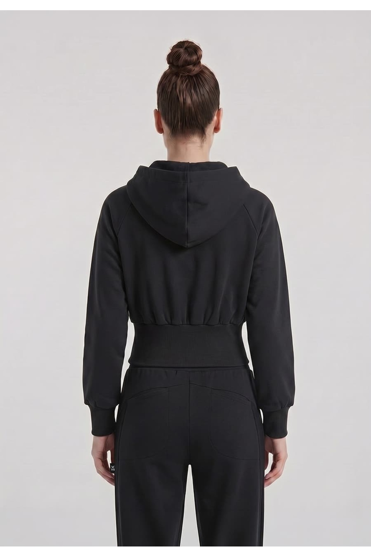 Definex Kadın Korse Fit Dual Zip Kapüşonlu Sweat görsel 2