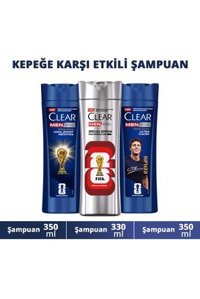 Clear Men Kepeğe Karşı Etkili Şampuan Fifa World Cup Serisi 3'lü