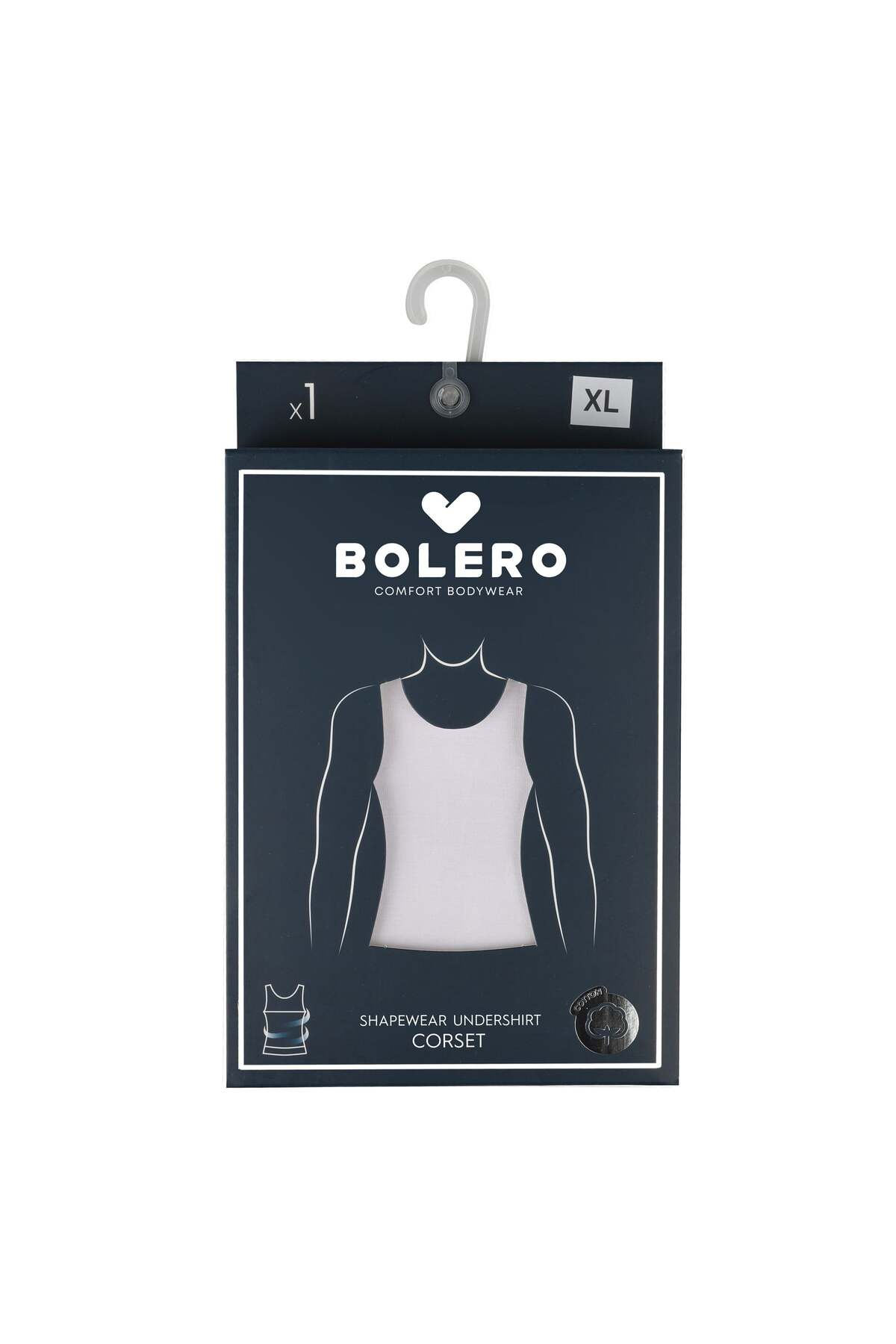 Bolero Erkek Korse Atlet Beyaz görsel 4